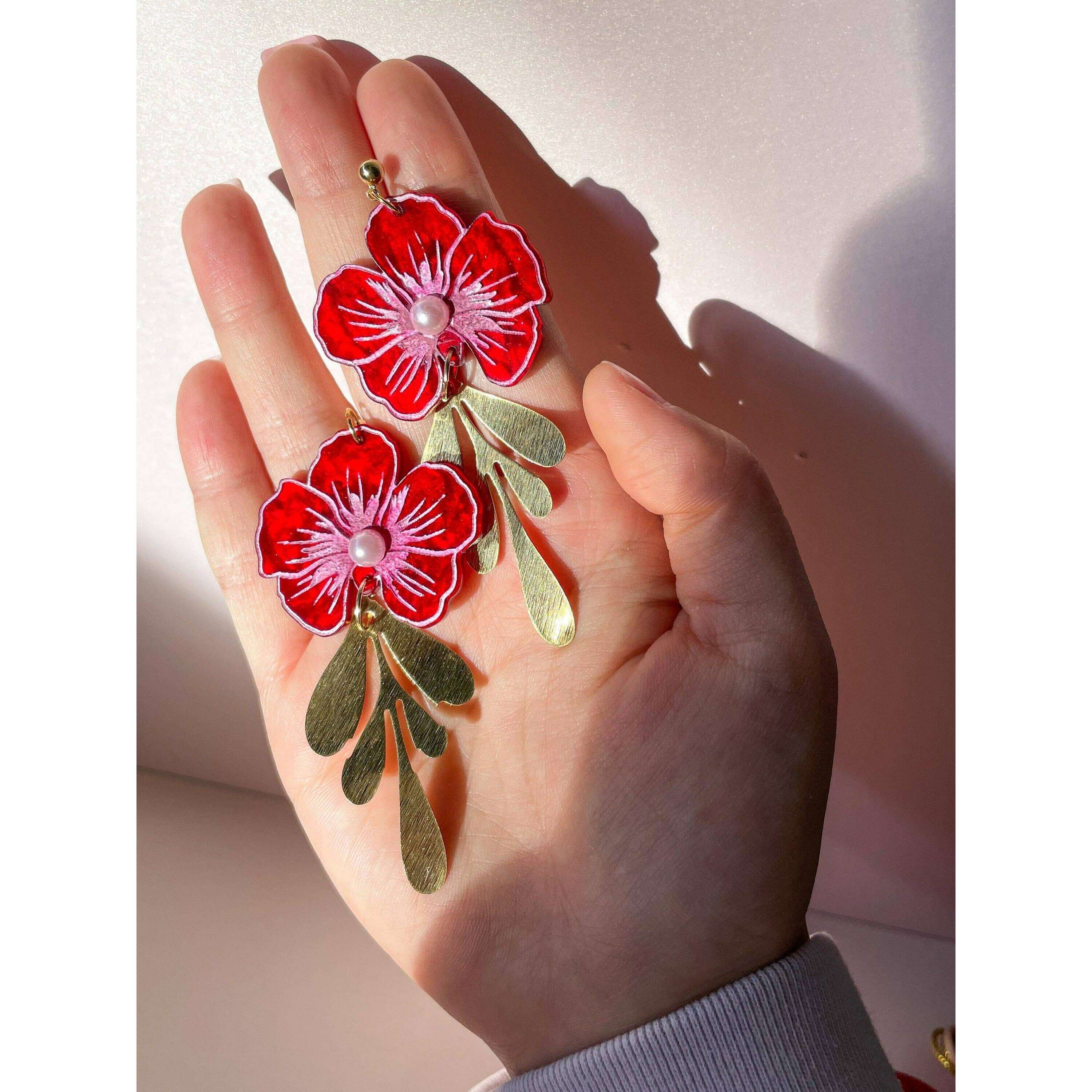 Flower of Luck Acrylic Earrings