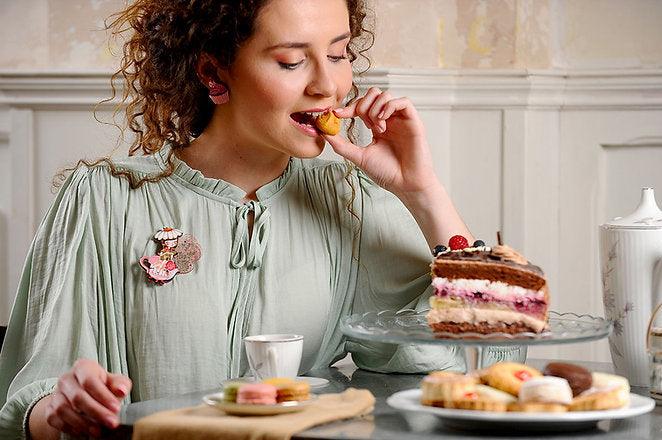 Flower Tea Brooch by Laliblue by Quirks! at Shirley Shoppe