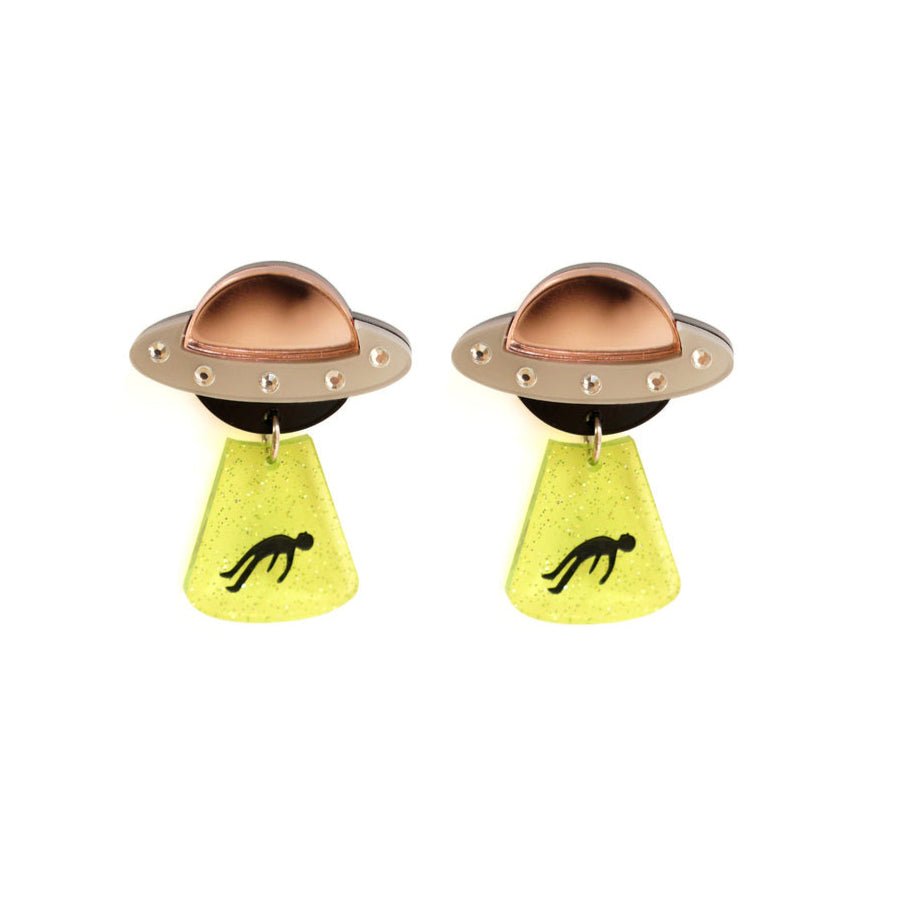 Flying Saucer Earrings by Laliblue by Quirks! at Shirley Shoppe