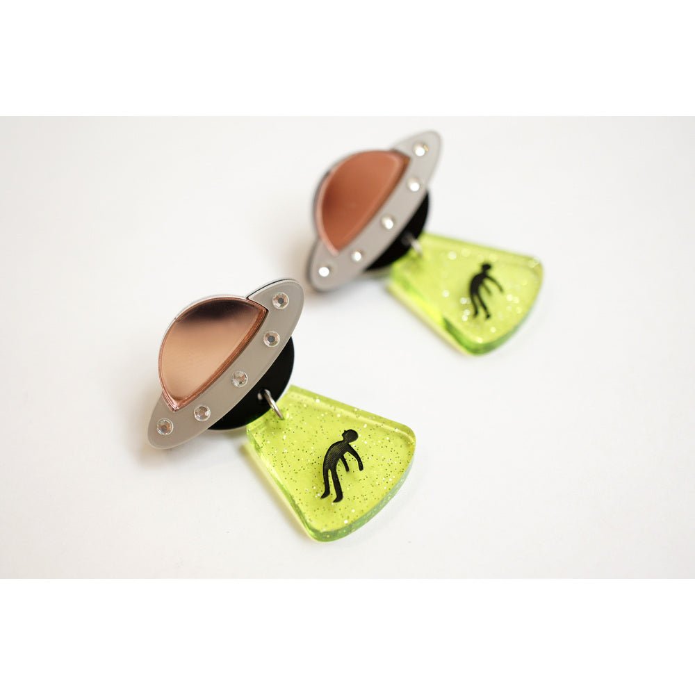 Flying Saucer Earrings by Laliblue by Quirks! at Shirley Shoppe