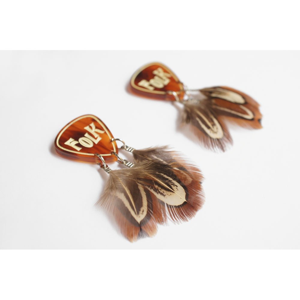 Folk Guitar Pick Earrings by Laliblue by Quirks! at Shirley Shoppe