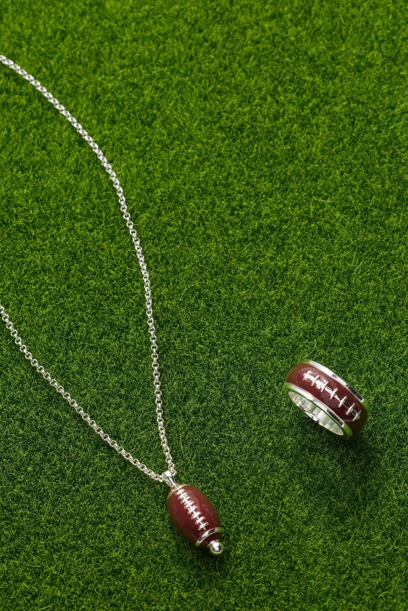 Football Fidget Ring by ALEX AND ANI at Shirley Shoppe