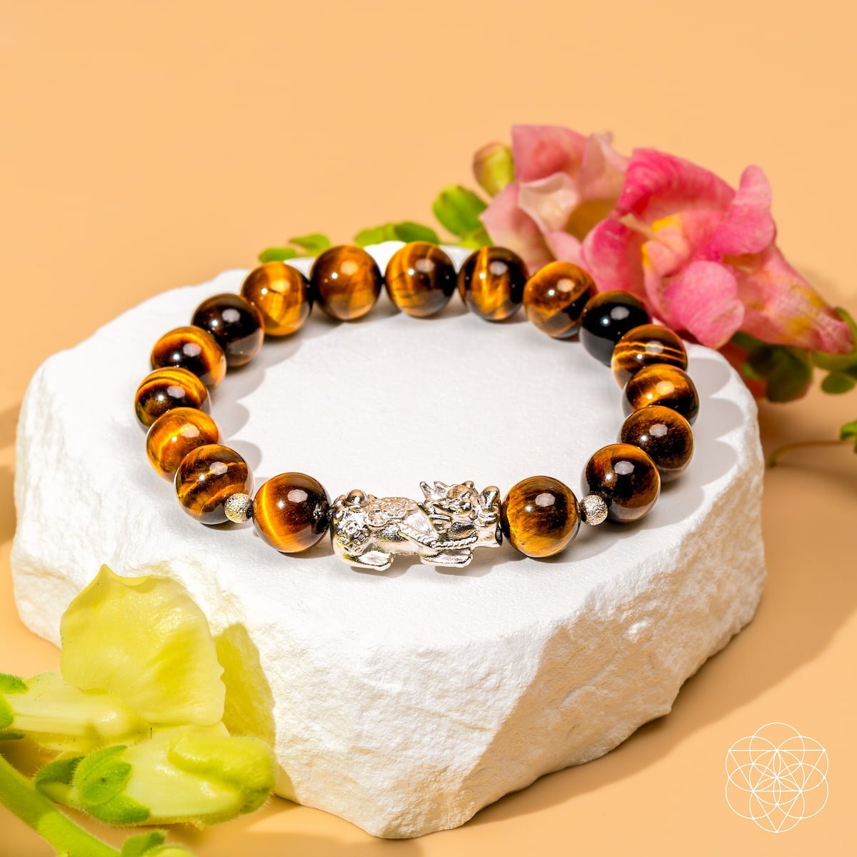 Fortune Flows - Tiger’s Eye & Pixiu Bracelet by Conscious Items at Shirley Shoppe