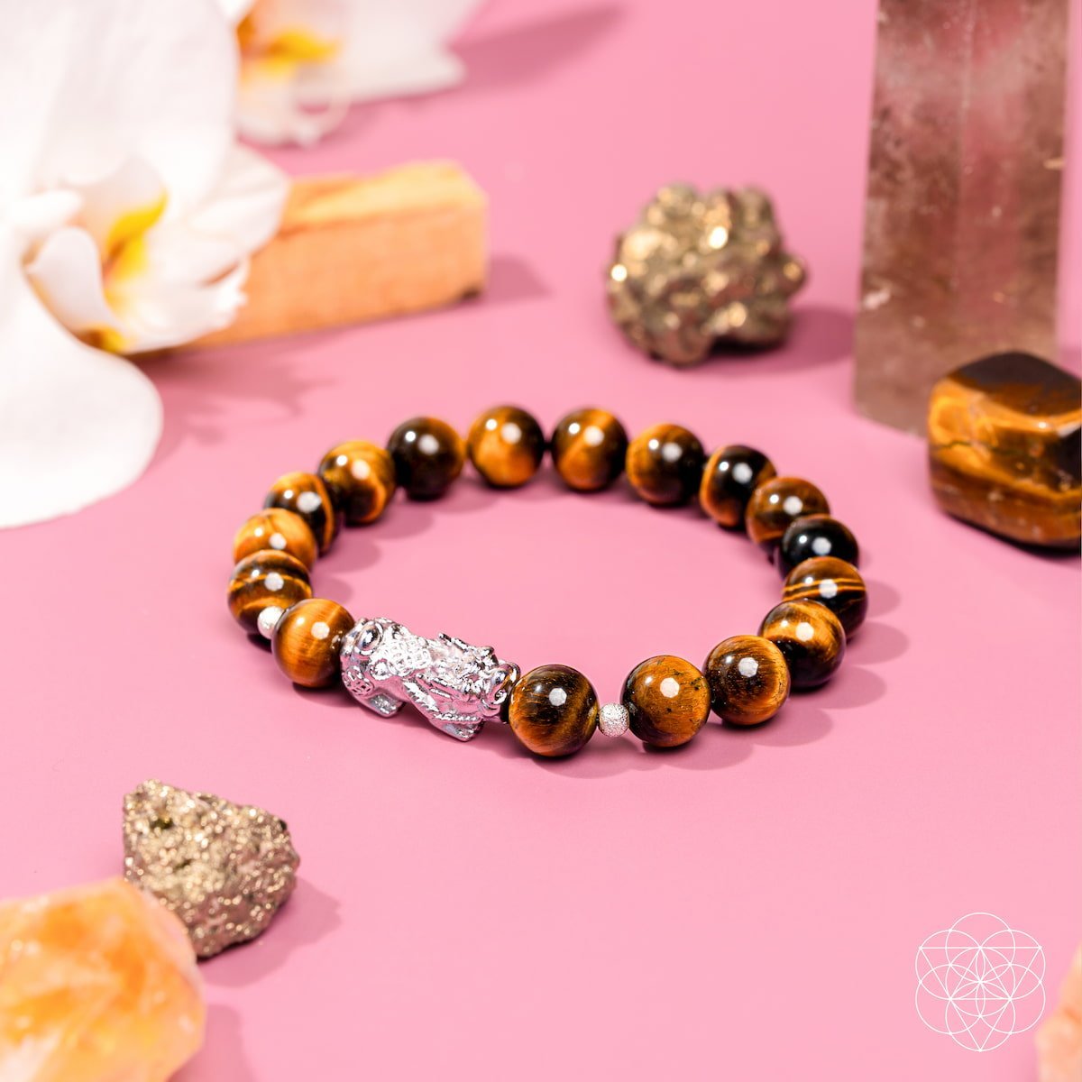 Fortune Flows - Tiger’s Eye & Pixiu Bracelet by Conscious Items at Shirley Shoppe
