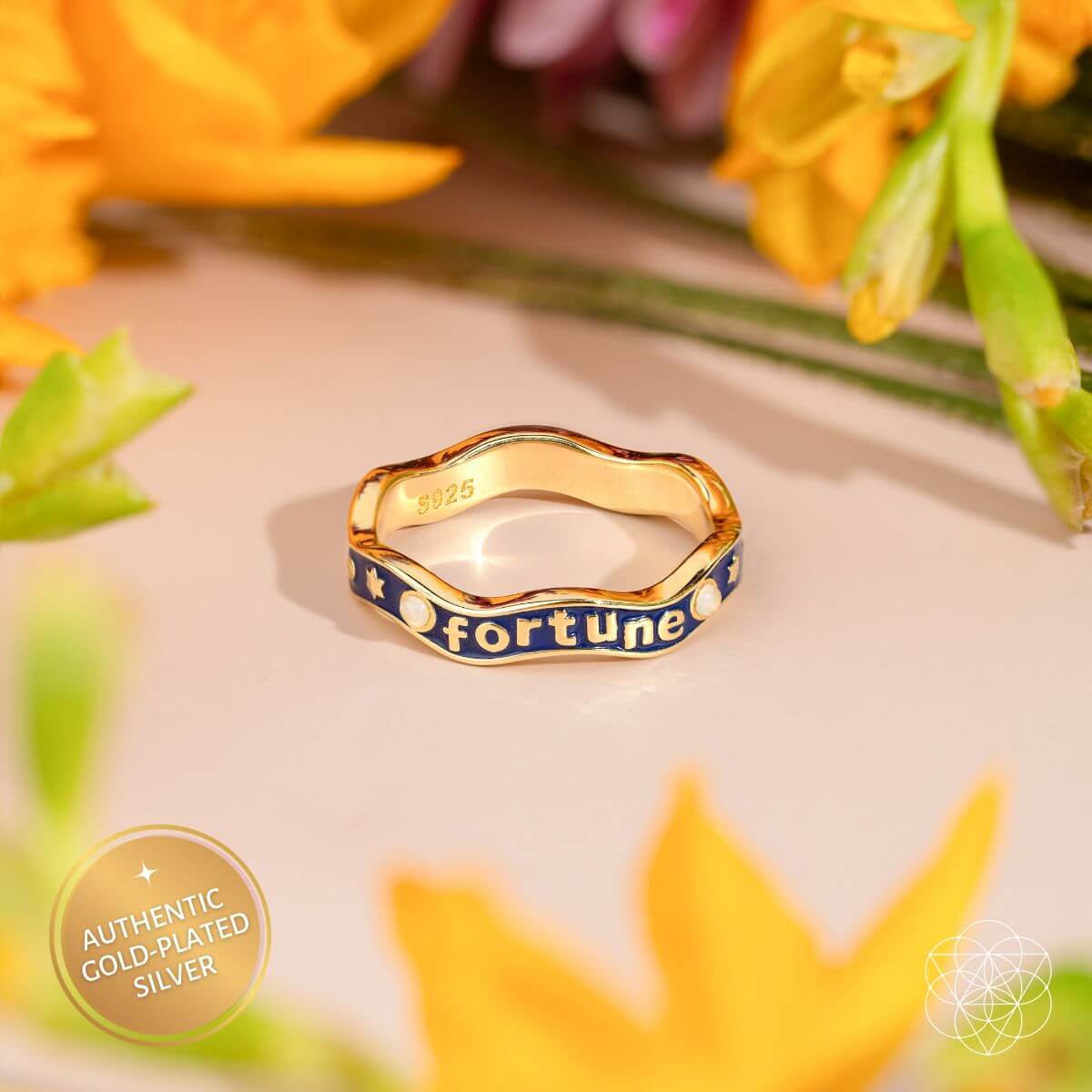 Fortune Magnet - Aquamarine Ring of Prosperity by Conscious Items at Shirley Shoppe