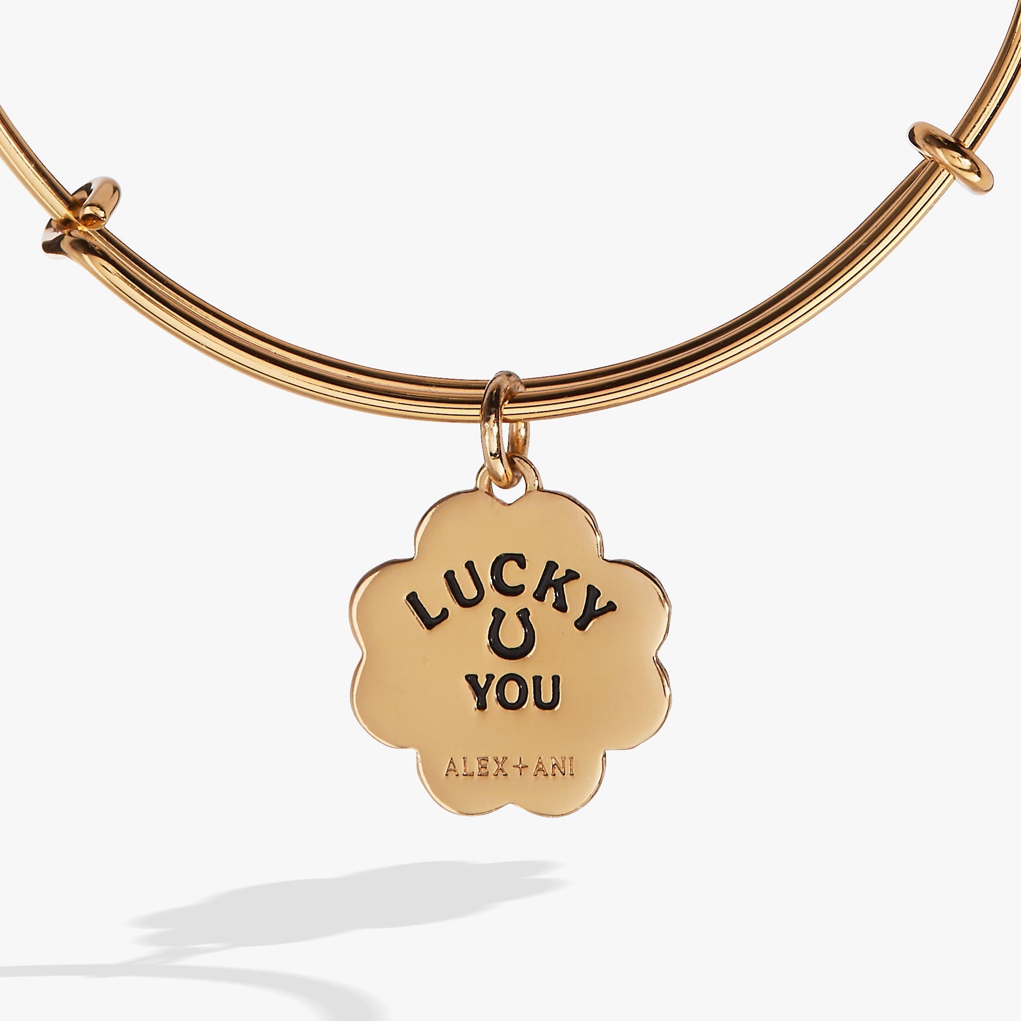 Four - Leaf Clover Charm Bangle by ALEX AND ANI at Shirley Shoppe