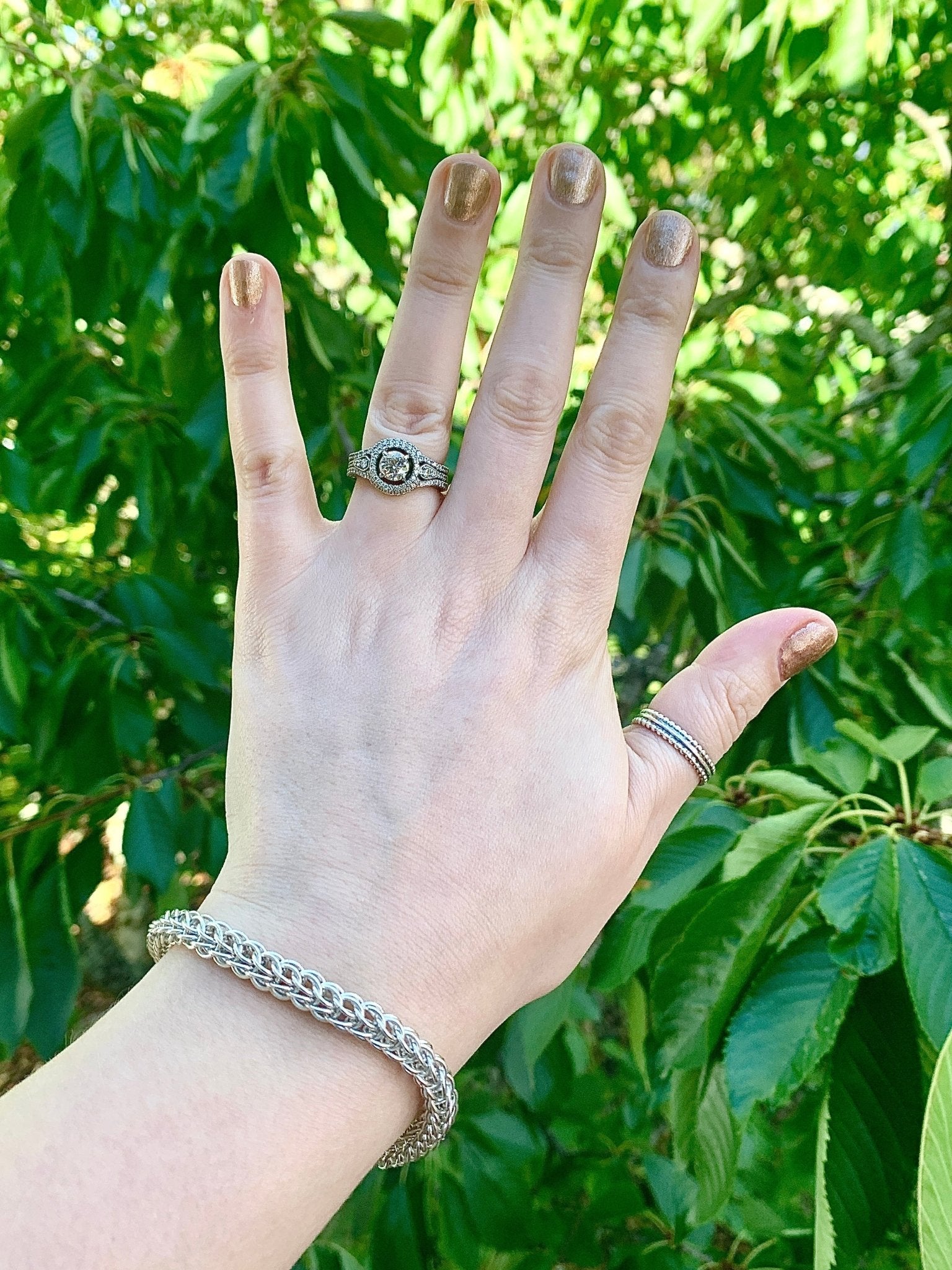 Foxtail Chainmaille Bracelet in Sterling Silver by Alison Morse at Shirley Shoppe