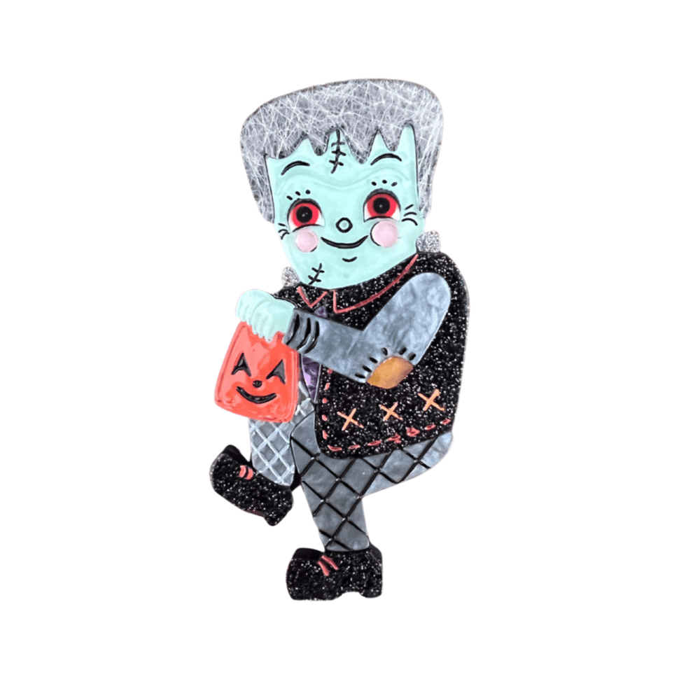 Frankenstomp Brooch by Johanna Parker x Lipstick & Chrome by Quirks! at Shirley Shoppe