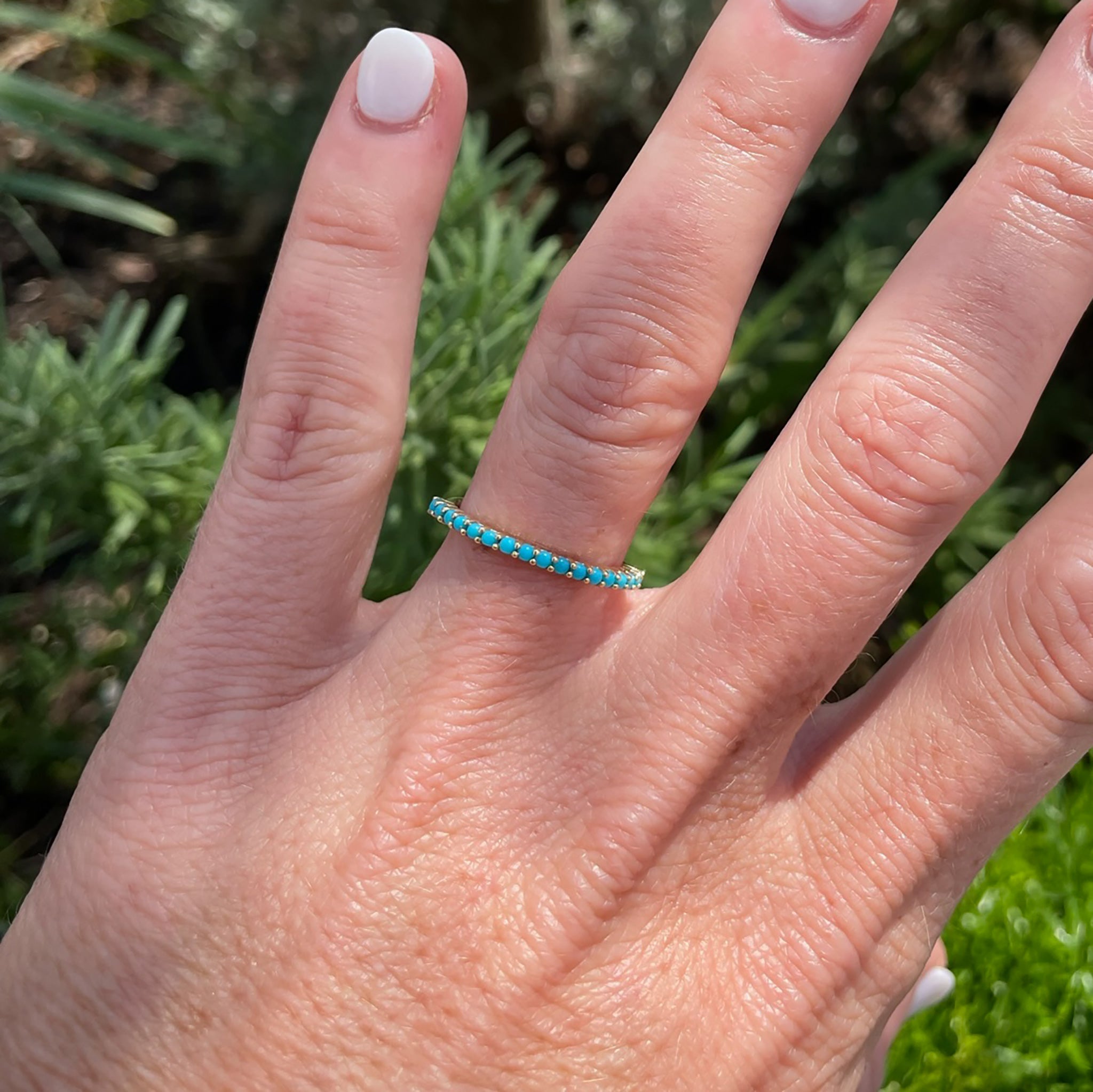 Frankie 14K Gold and Turquoise Ring by Christina Greene at Shirley Shoppe