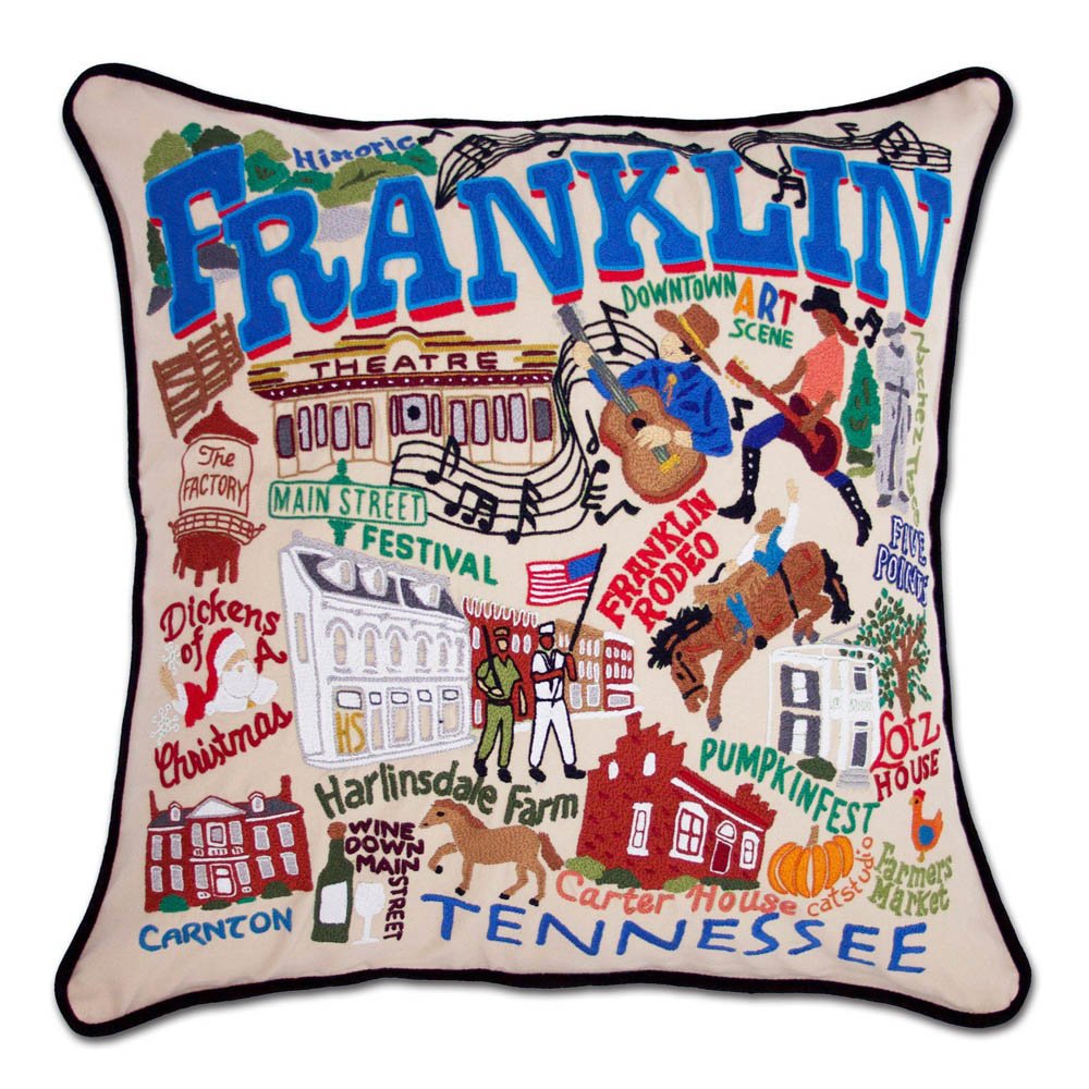 Franklin Hand - Embroidered Pillow by CatStudio by Quirks! at Shirley Shoppe