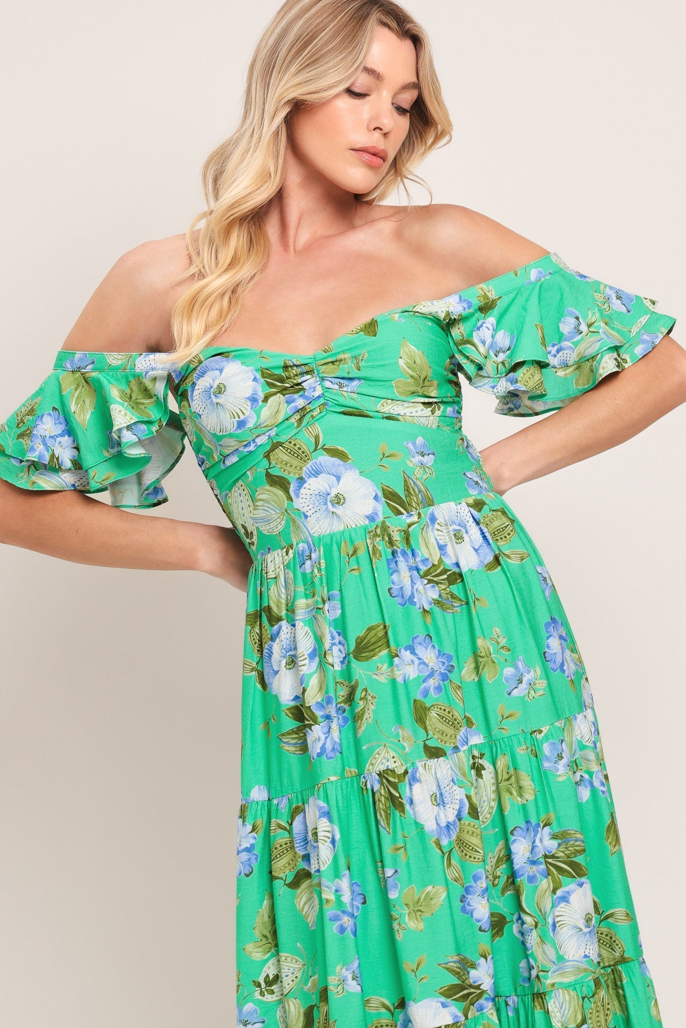 FRESH BLOSSOM WOVEN MAXI DRESS by Flying Tomato at Shirley Shoppe