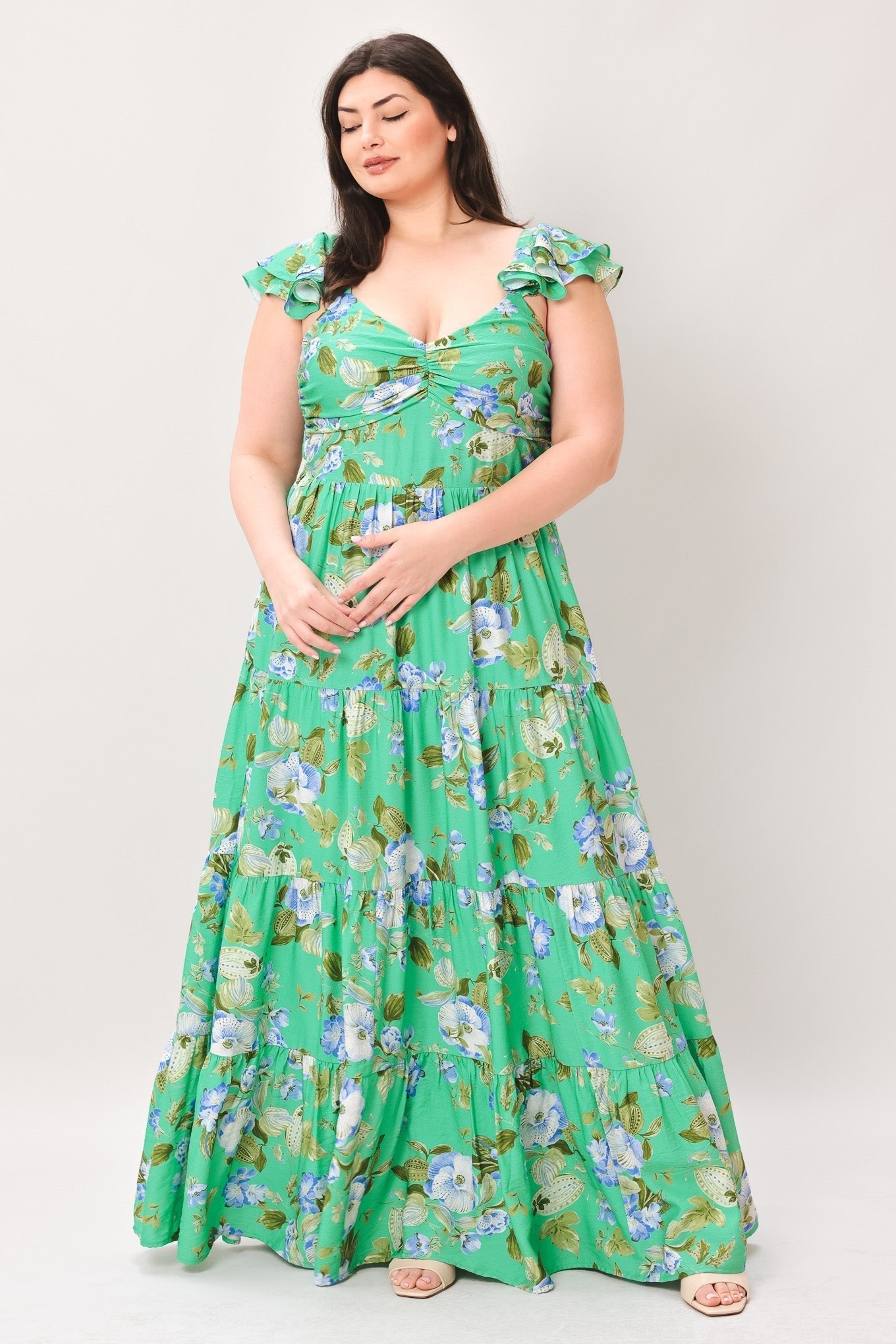 FRESH BLOSSOM WOVEN MAXI DRESS by Flying Tomato at Shirley Shoppe