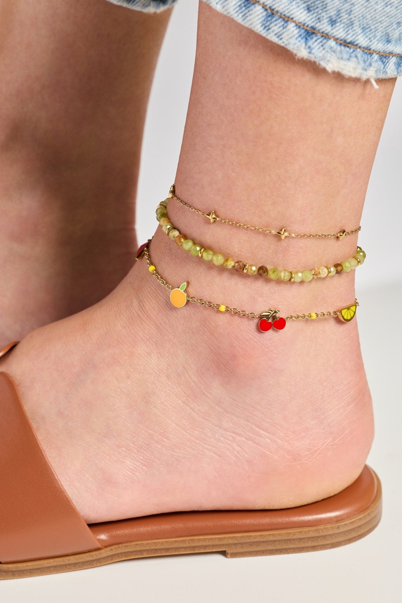 Fruit Inline Charm Anklet by ALEX AND ANI at Shirley Shoppe
