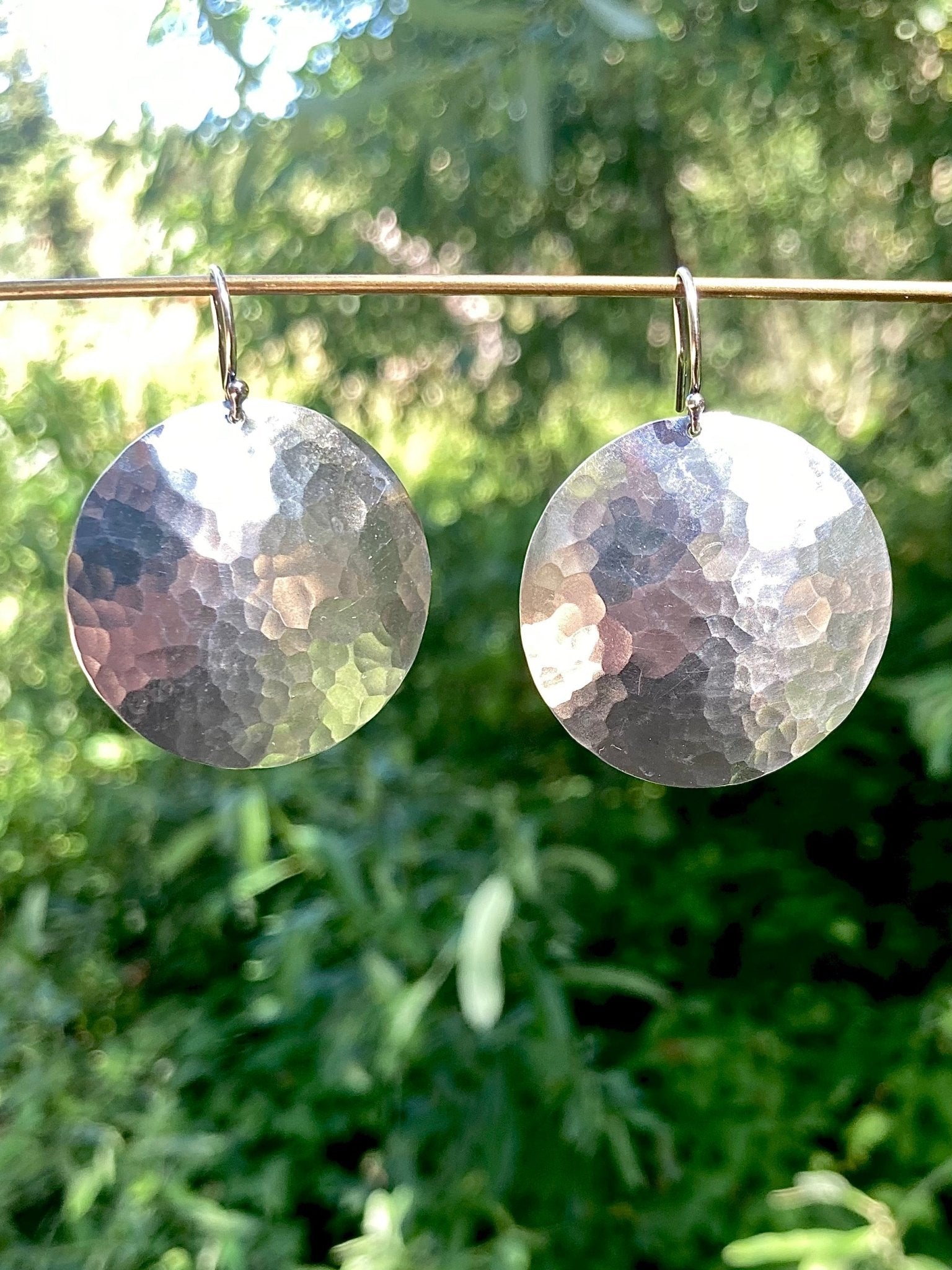 Full Moon Earrings in Sterling Silver | Moon Phase Earrings by Alison Morse at Shirley Shoppe