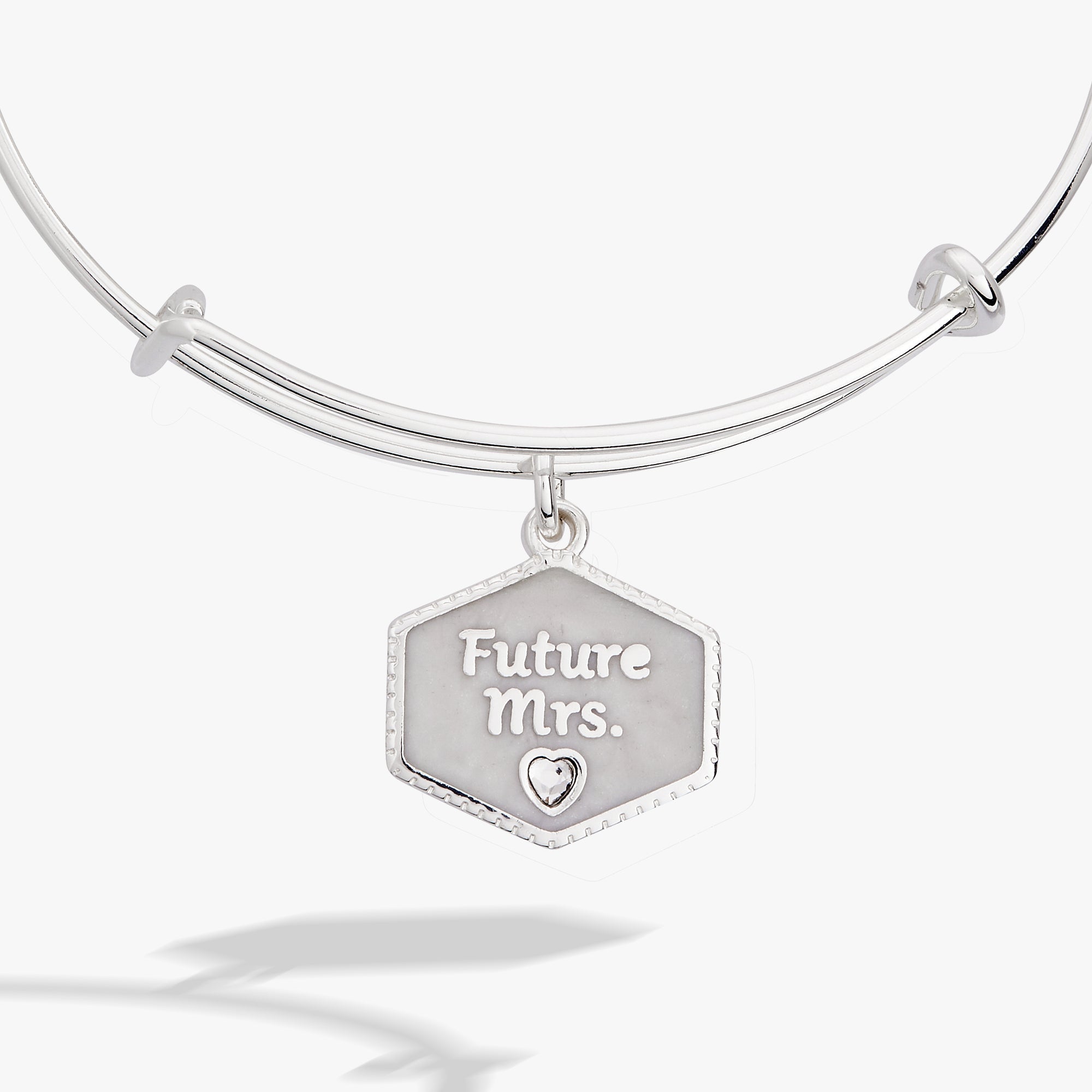 'Future Mrs.' Mother of Pearl Charm Bangle by ALEX AND ANI at Shirley Shoppe