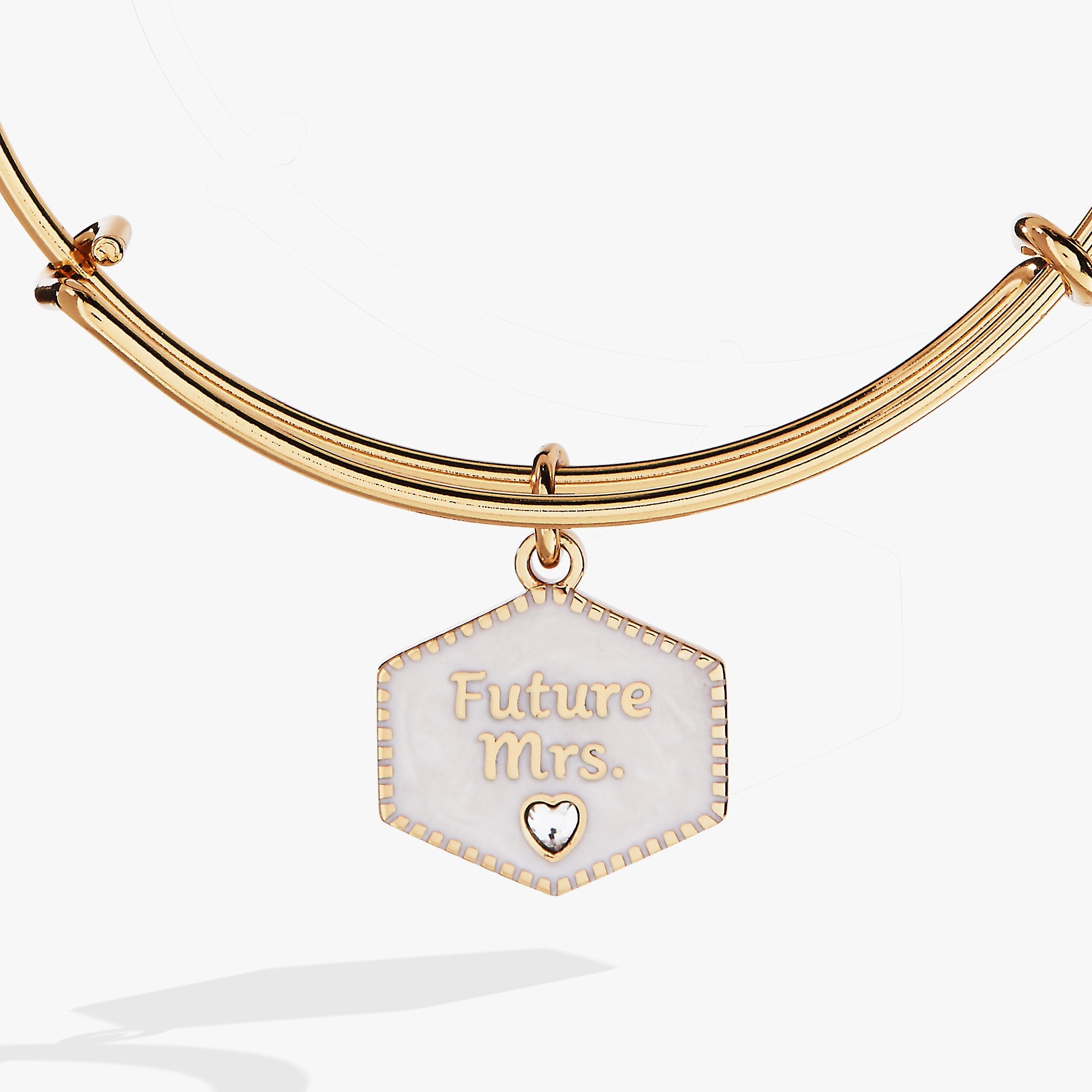 'Future Mrs.' Mother of Pearl Charm Bangle by ALEX AND ANI at Shirley Shoppe