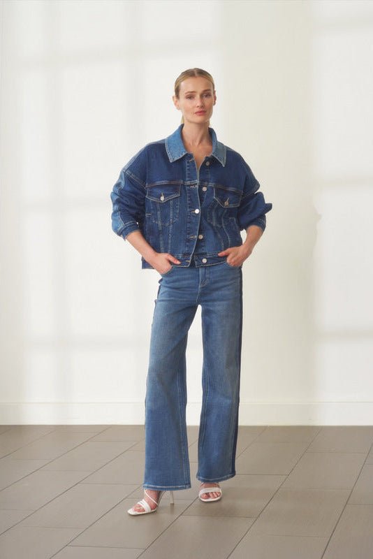 Gaia Jacket Denim by Shop Elan at Shirley Shoppe