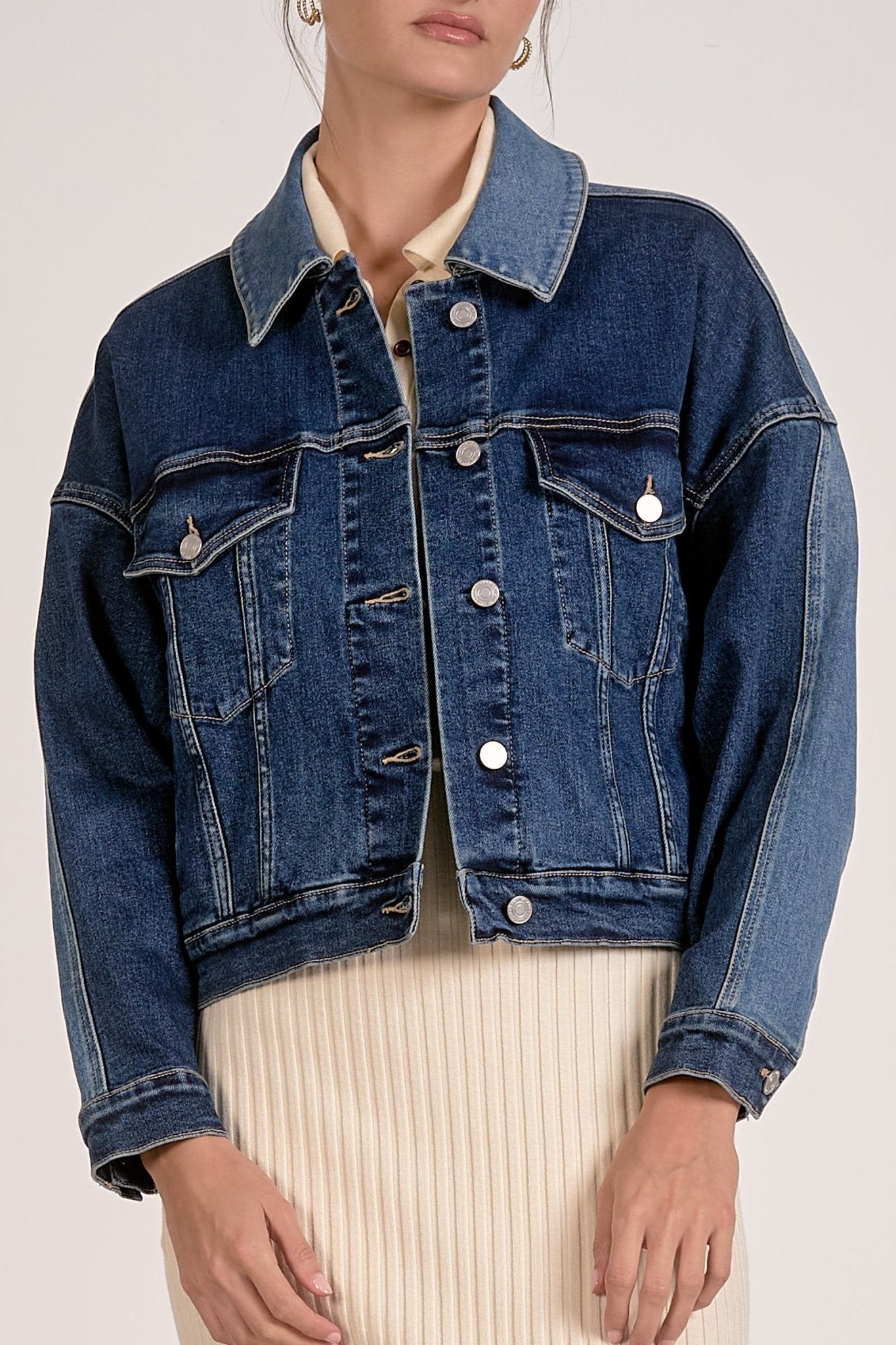 Gaia Jacket Denim by Shop Elan at Shirley Shoppe