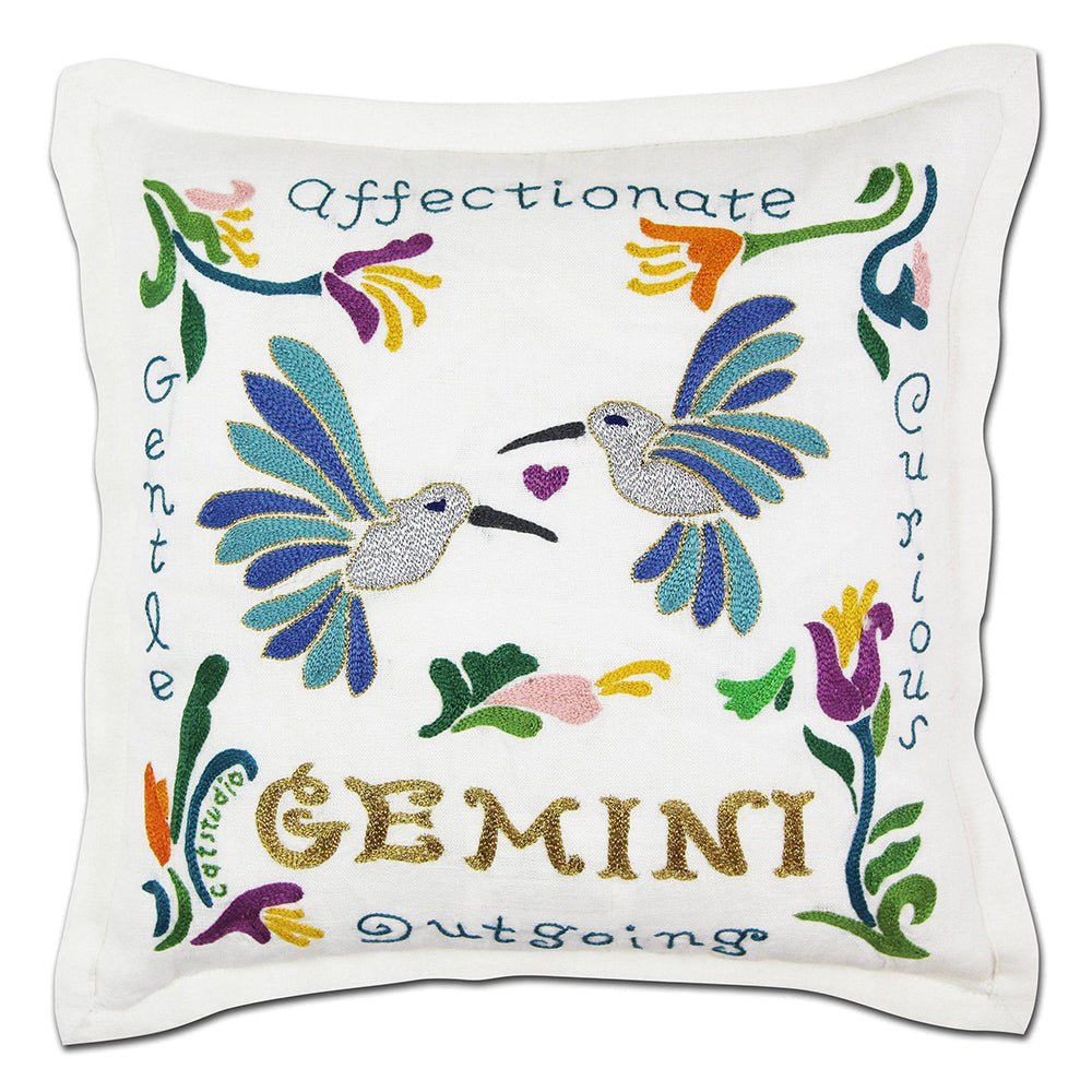 Gemini Astrology Hand - Embroidered Pillow by Cat Studio by Quirks! at Shirley Shoppe