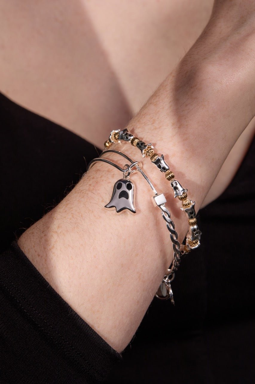 Ghost 'Only Here for the Boos' Textured Bangle by ALEX AND ANI at Shirley Shoppe