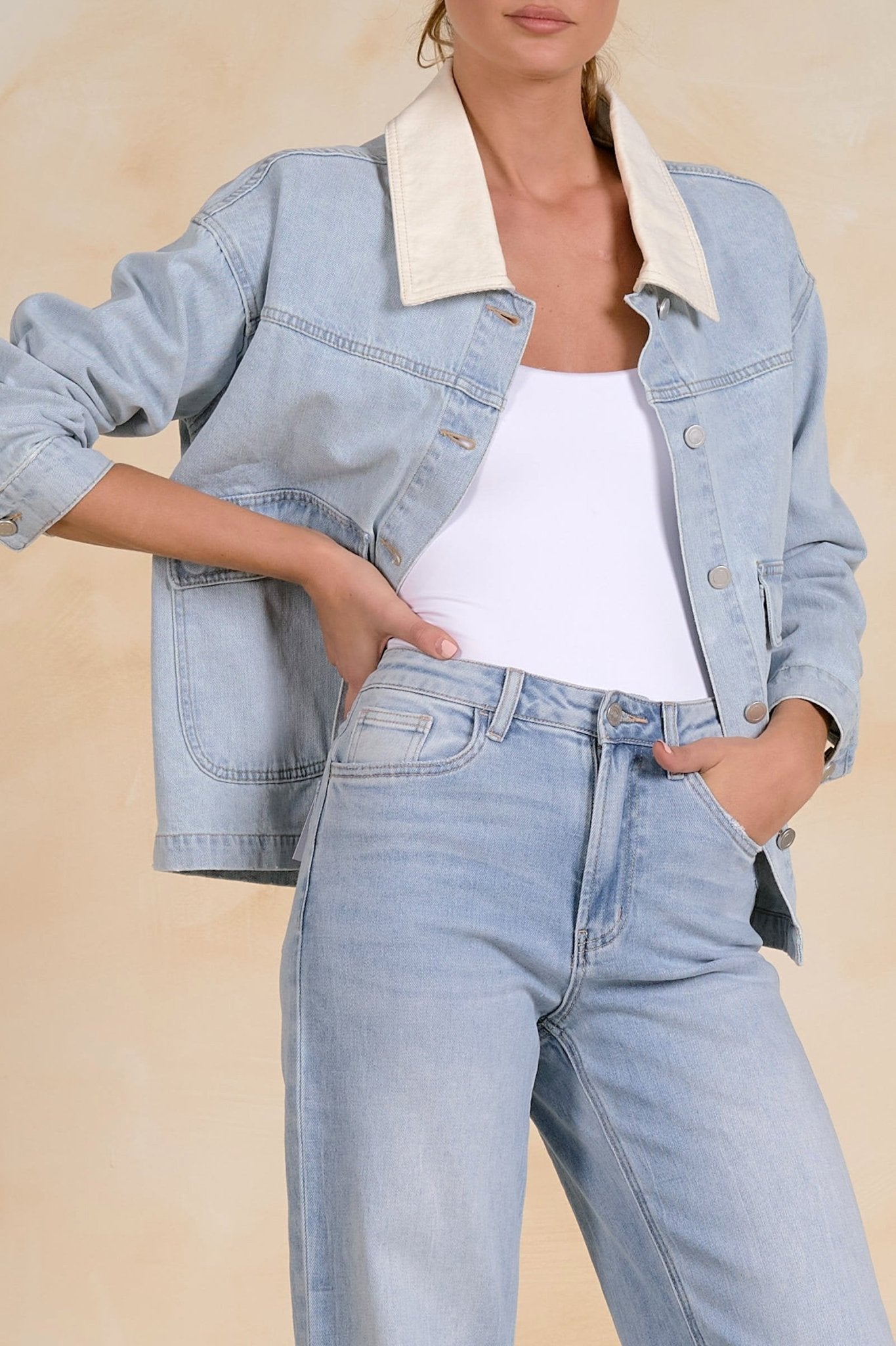 Gia Denim Jacket by Shop Elan at Shirley Shoppe