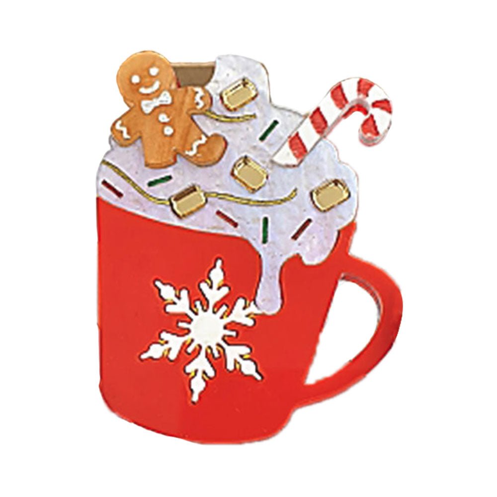 Gingerbread Latte Brooch by Cherryloco by Quirks! at Shirley Shoppe