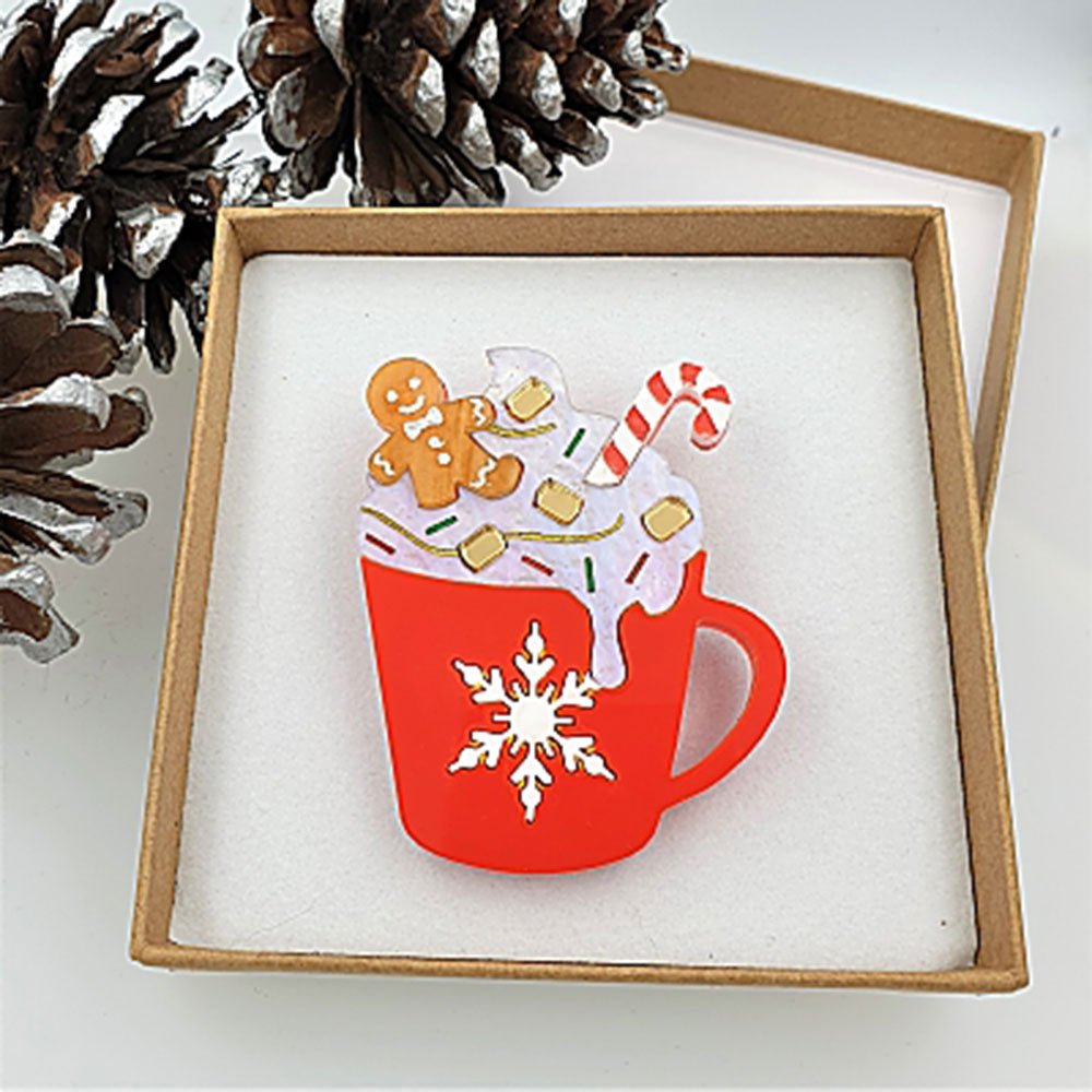 Gingerbread Latte Brooch by Cherryloco by Quirks! at Shirley Shoppe
