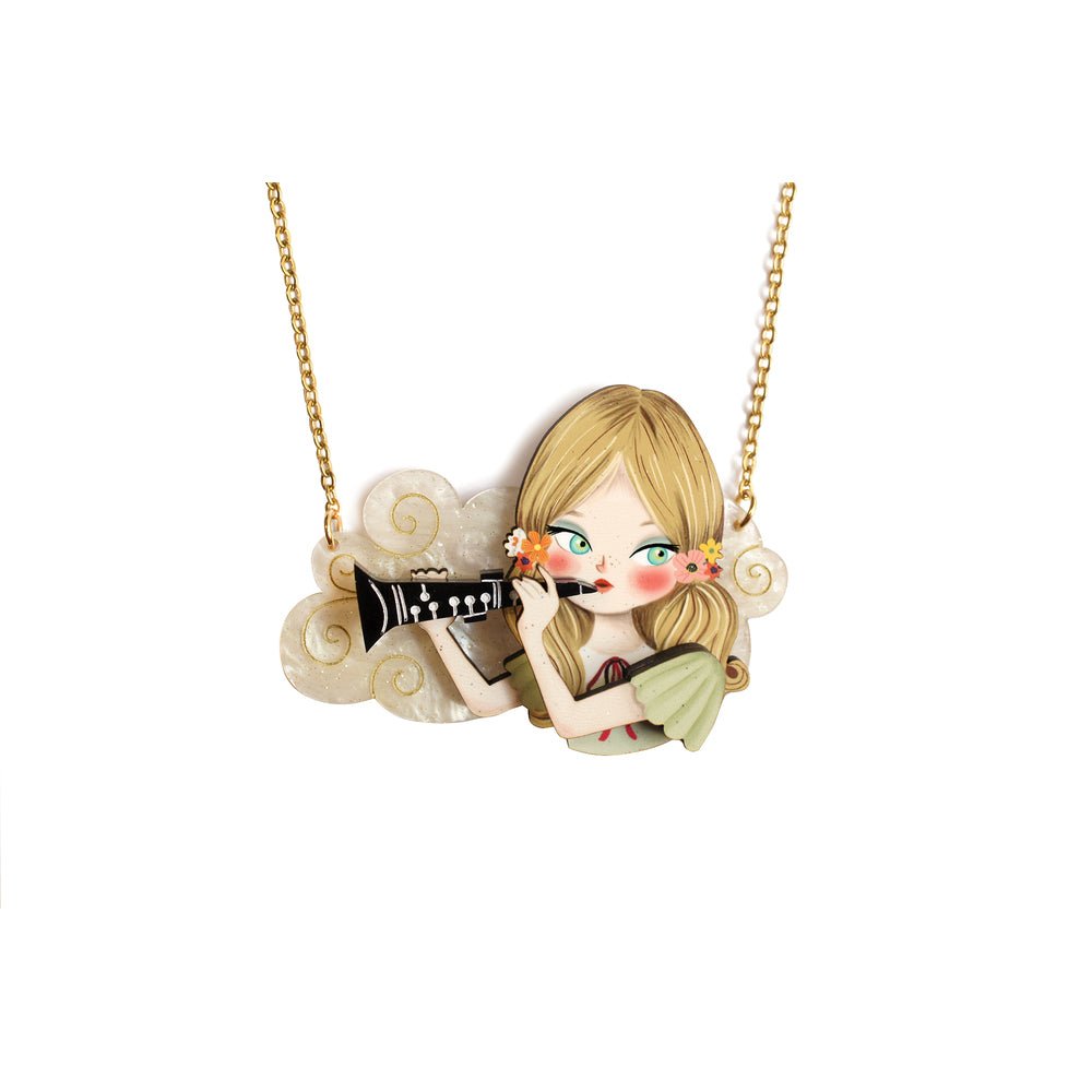 Girl playing the clarinet Necklace by Laliblue by Quirks! at Shirley Shoppe