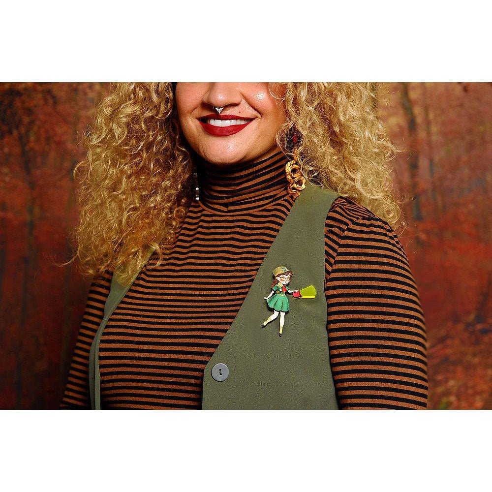 Girl Scout Brooch by Laliblue by Quirks! at Shirley Shoppe