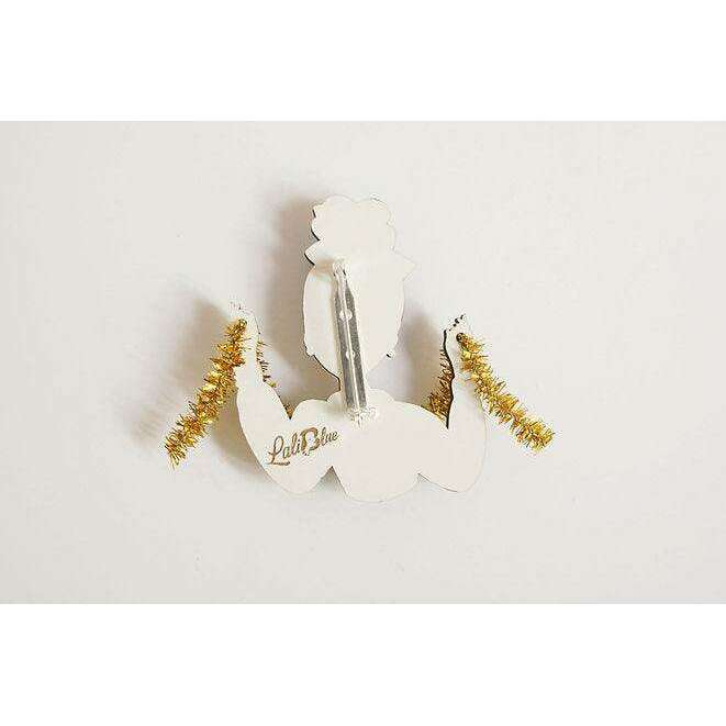 Girl With Tinsel Brooch by Laliblue