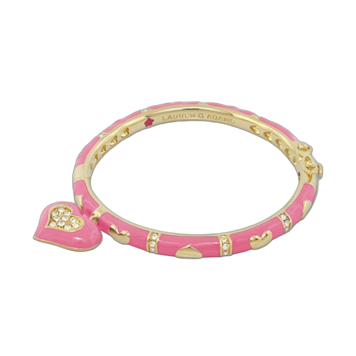 Girls Stackable Heart Charm Bangle