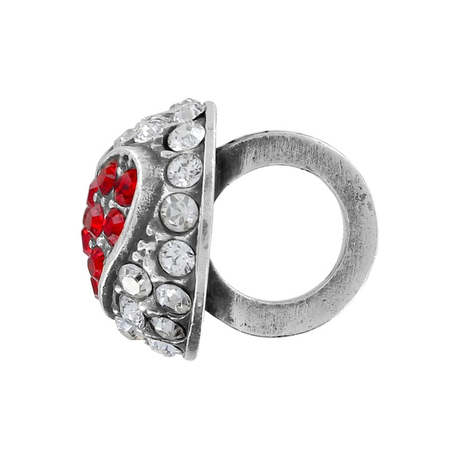 Glitter Hearts Ring Bead