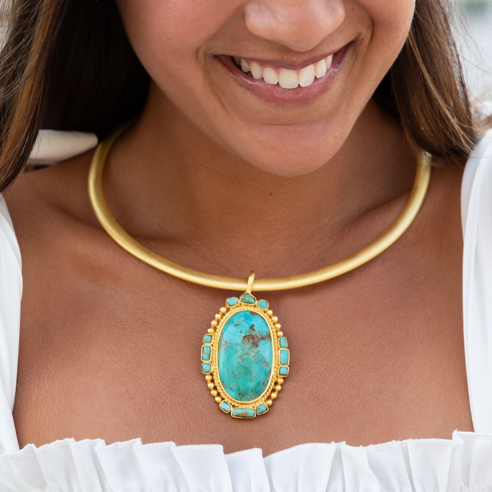 Gold Collar Necklace by Christina Greene at Shirley Shoppe