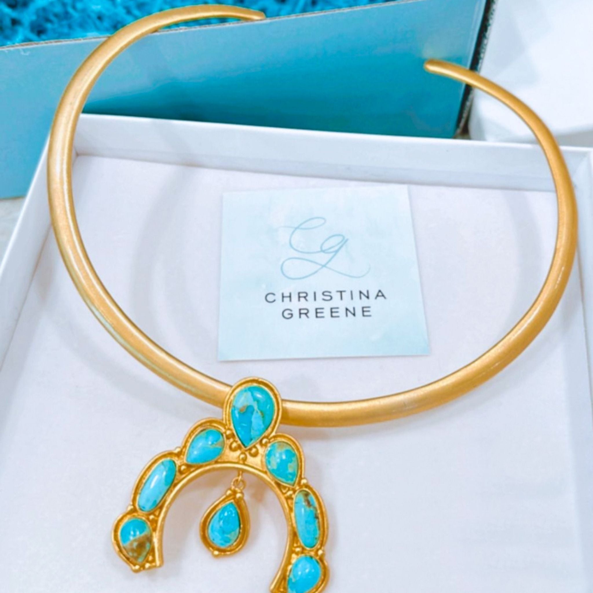 Gold Collar Necklace by Christina Greene at Shirley Shoppe