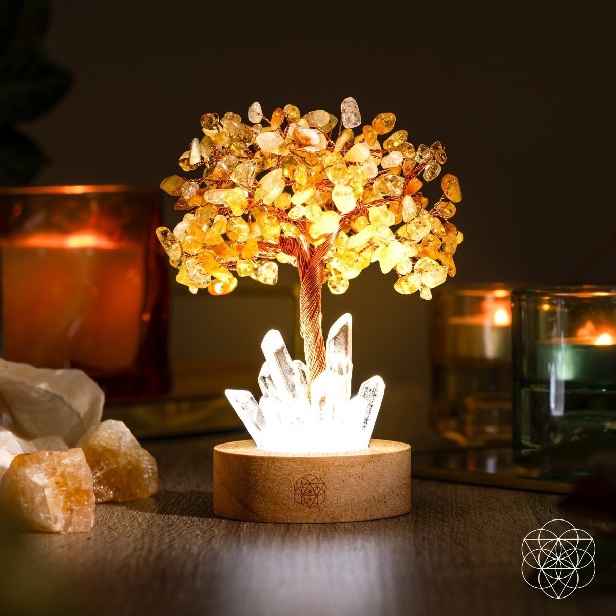 Golden Lamp of Wealth - Citrine Tree by Conscious Items at Shirley Shoppe