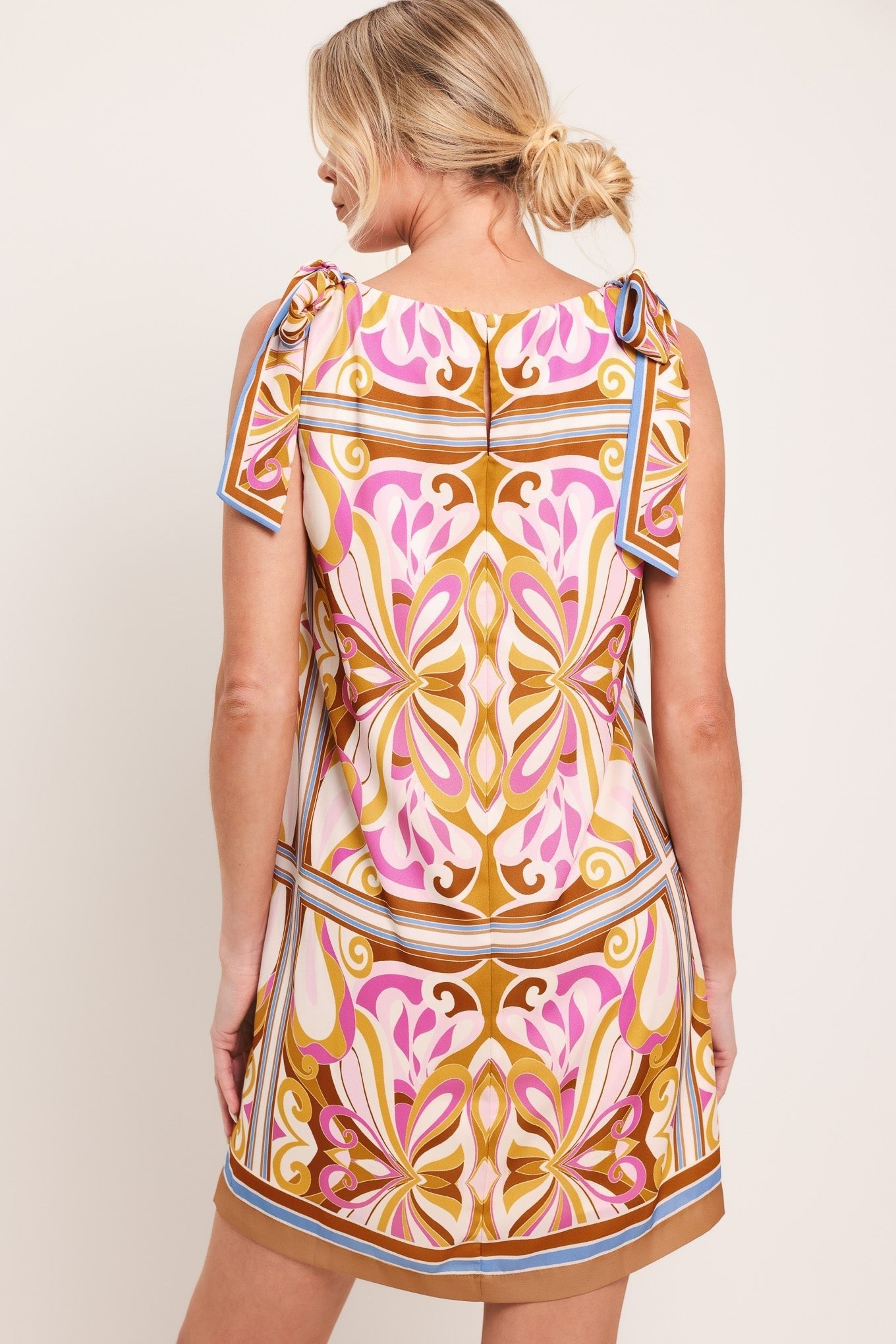 GOLDEN PSYCHE WOVEN MINI DRESS by Flying Tomato at Shirley Shoppe