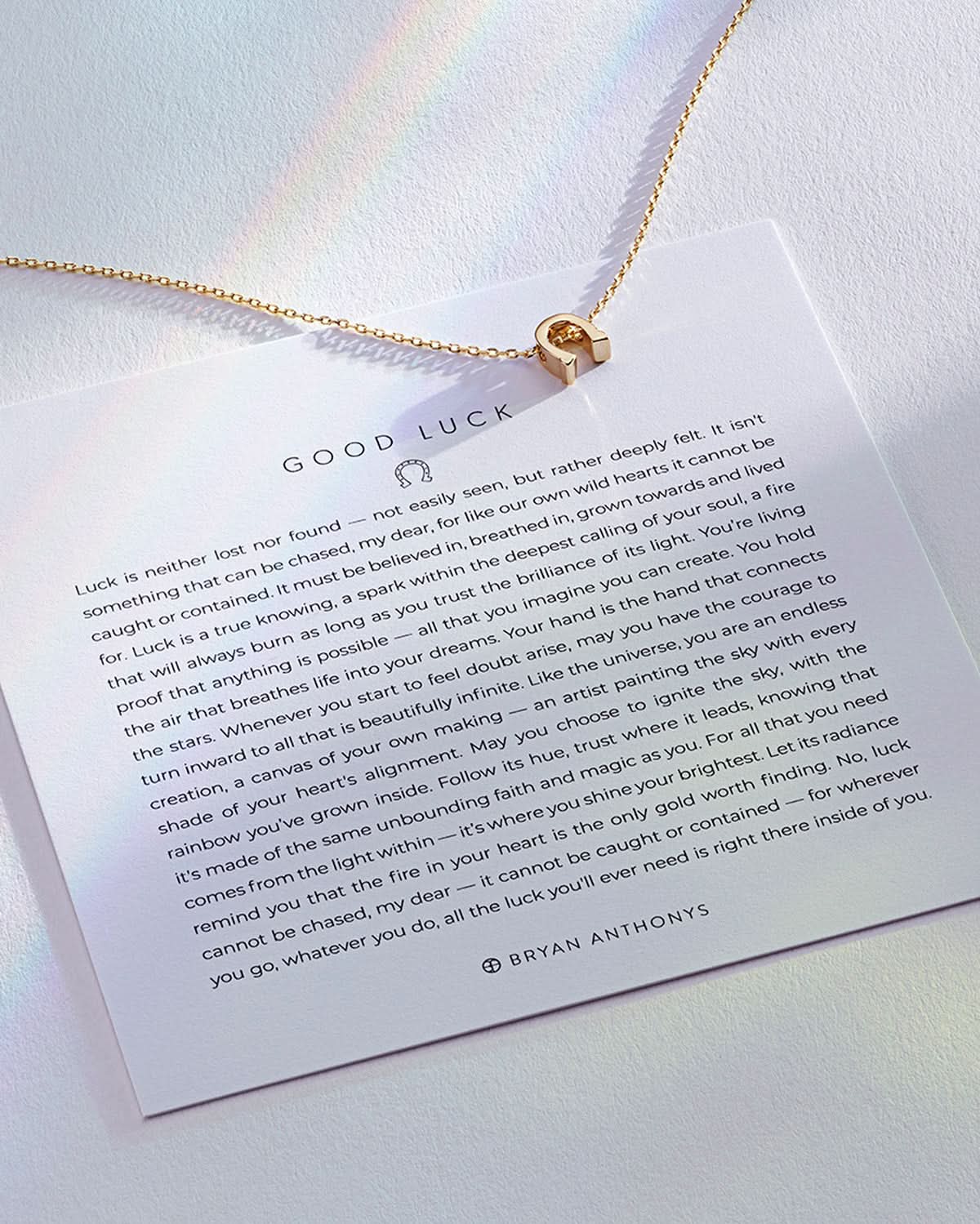 Good Luck Icon Necklace by Bryan Anthonys at Shirley Shoppe