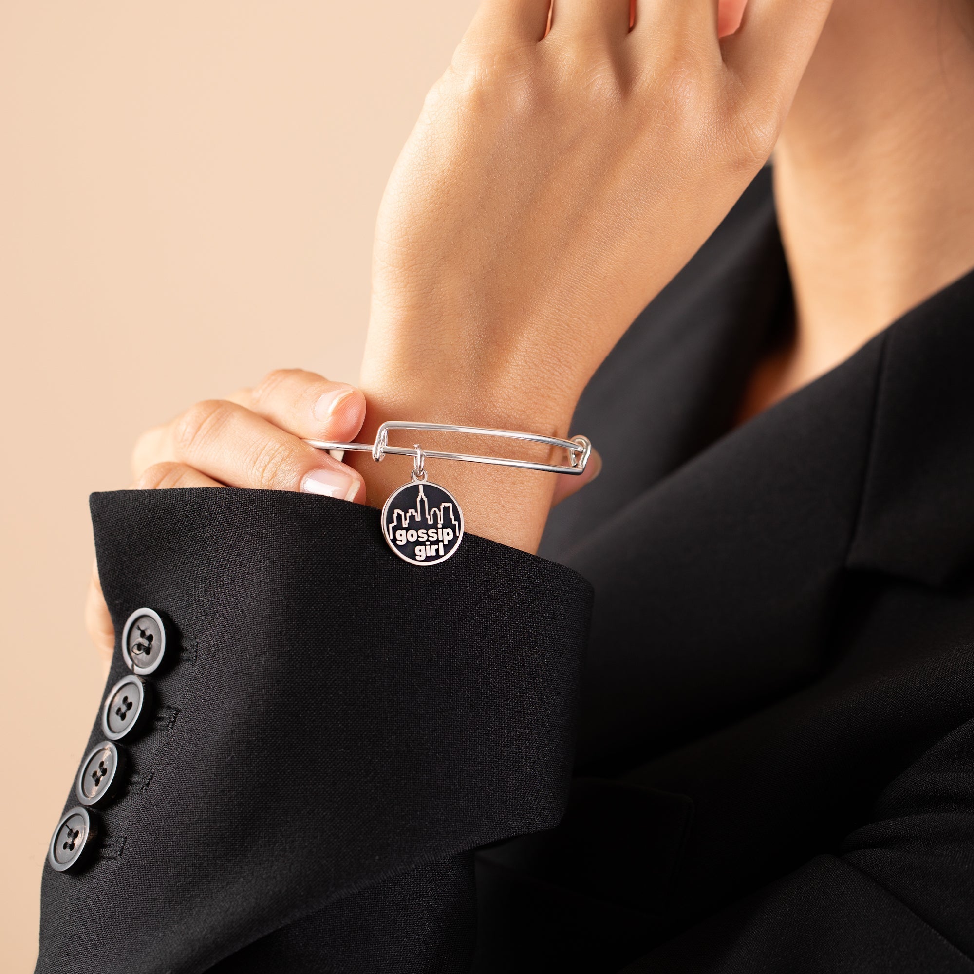 Gossip Girl Logo Charm Bangle by ALEX AND ANI at Shirley Shoppe