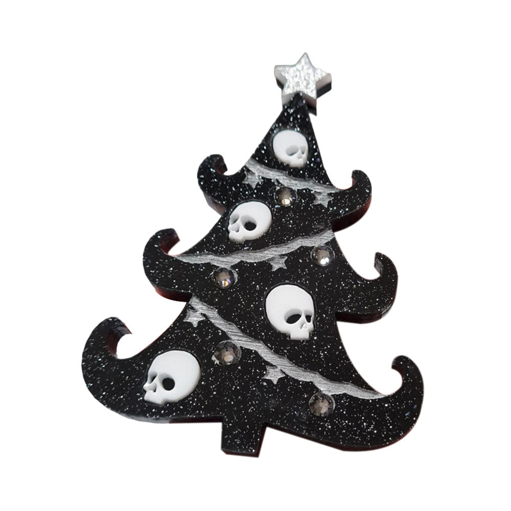 Gothic Christmas Tree Brooch by Cherryloco by Quirks! at Shirley Shoppe