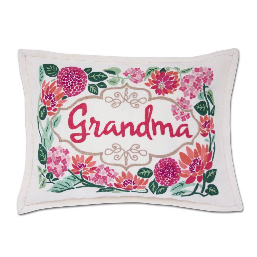 Grandma Love Letters Hand - Embroidered Pillow by CatStudio by Quirks! at Shirley Shoppe
