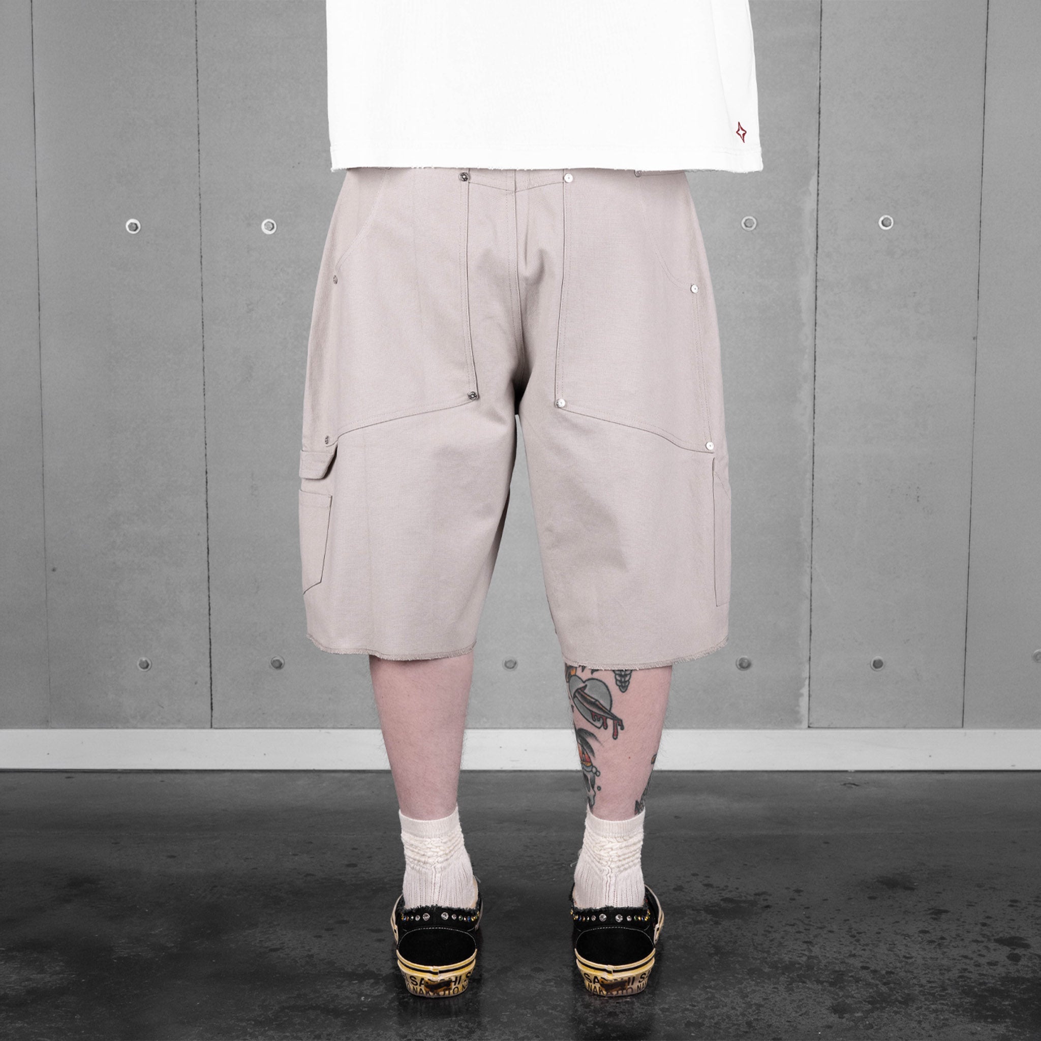 Commons Double Knee Canvas Short Grey
