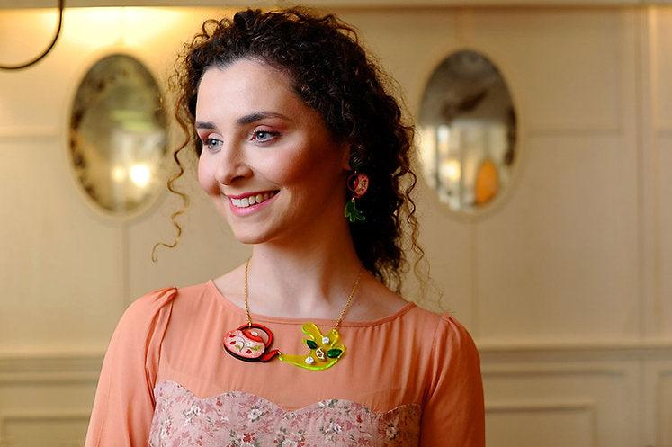 Green Teapot Necklace by Laliblue by Quirks! at Shirley Shoppe