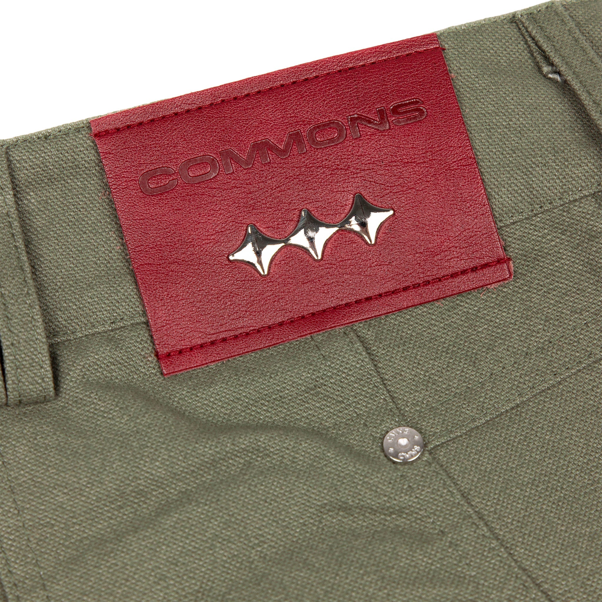 Commons Double Knee Canvas Short Faded Green