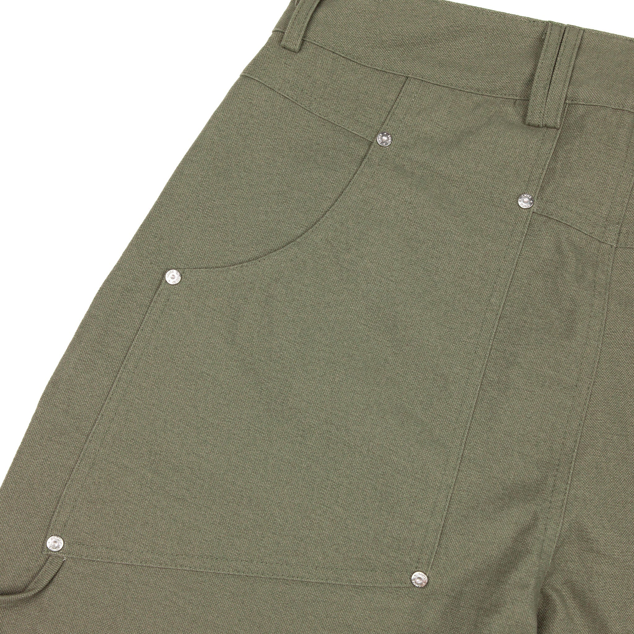 Commons Double Knee Canvas Short Faded Green
