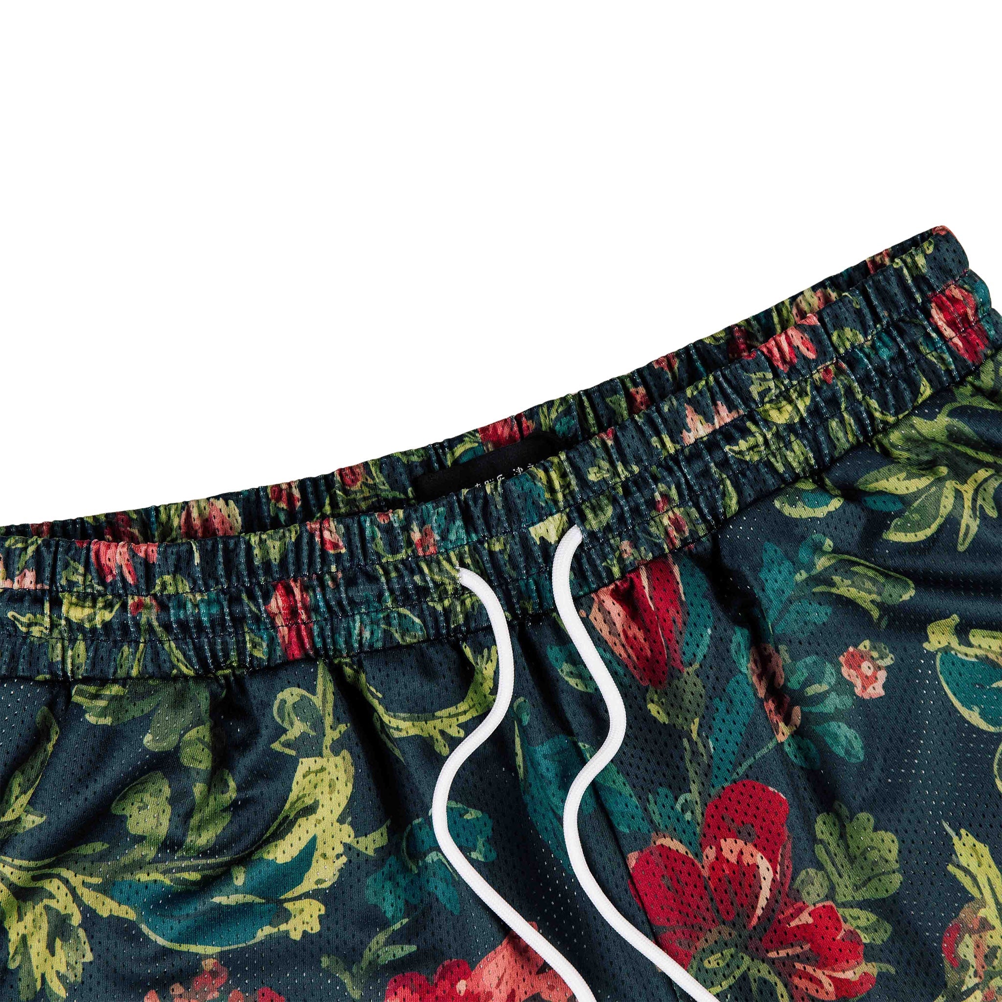 Common Hype Floral Mesh Short Deep Green