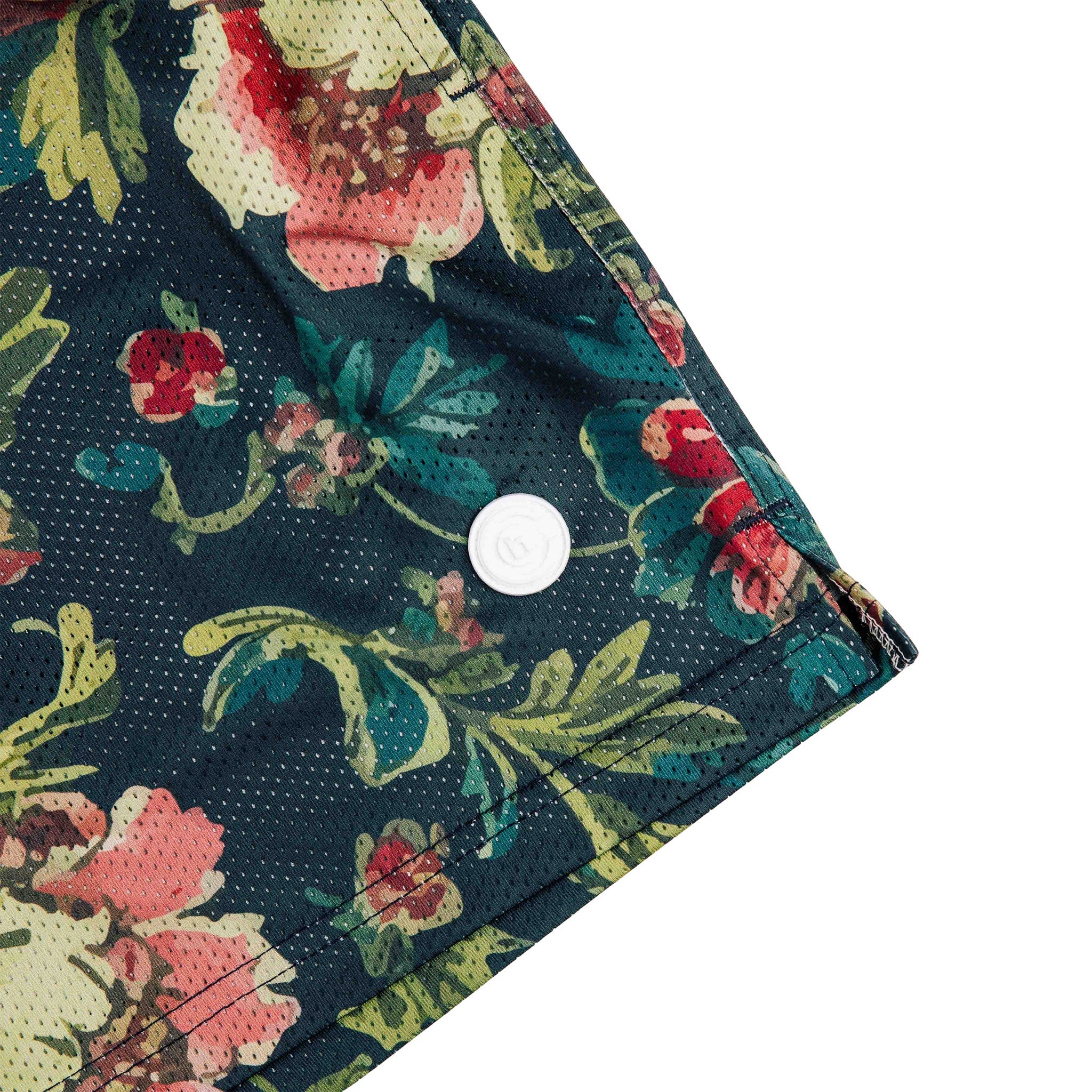 Common Hype Floral Mesh Short Deep Green