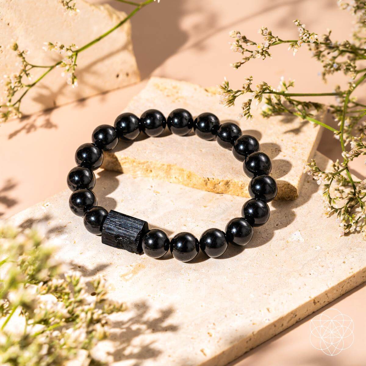 Habit Breaker - Black Obsidian & Tourmaline Bracelet by Conscious Items at Shirley Shoppe