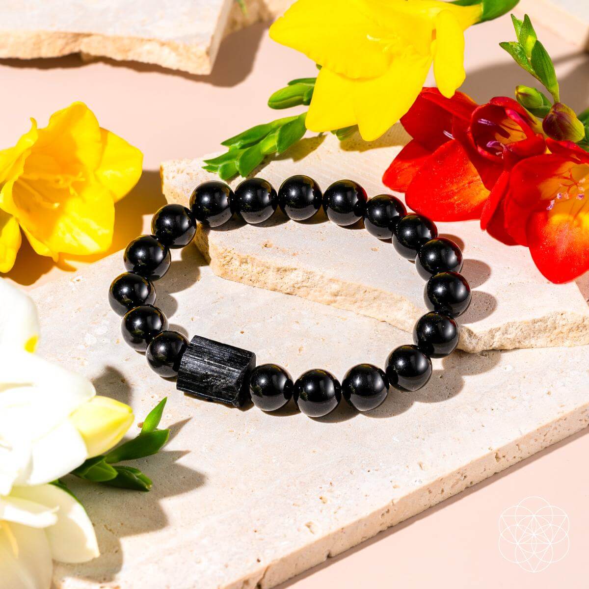 Habit Breaker - Black Obsidian & Tourmaline Bracelet by Conscious Items at Shirley Shoppe