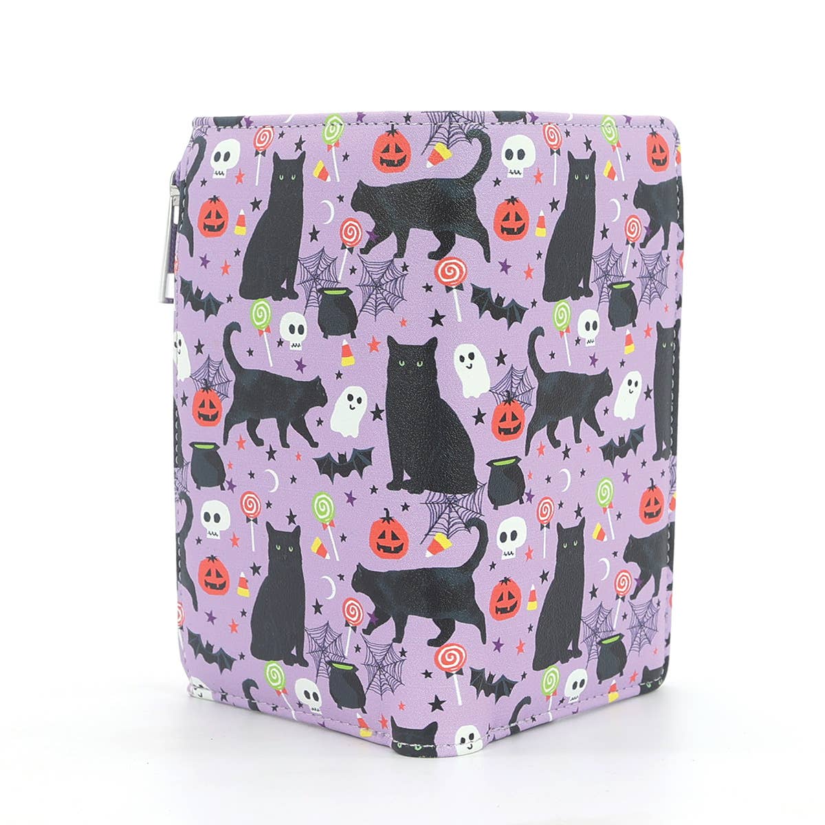 Halloween Black Cat Collage Wallet in Vinyl by Quirks! at Shirley Shoppe