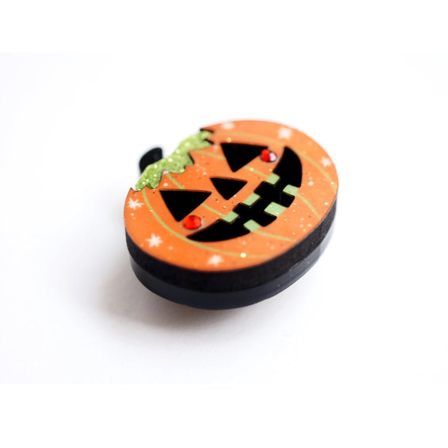 Halloween Pumpkin Button Cover by Laliblue by Quirks! at Shirley Shoppe